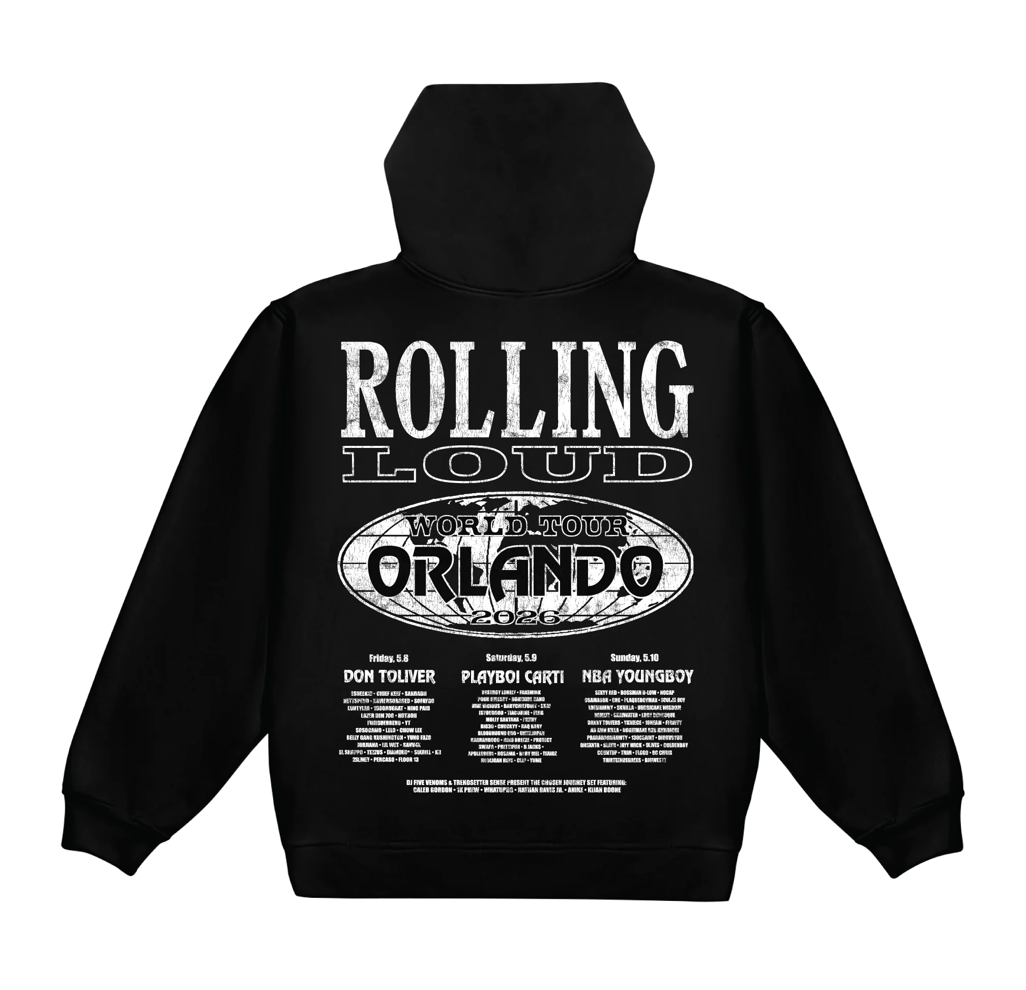 B&W Orlando Tour 26 Black Lineup Hoodie
