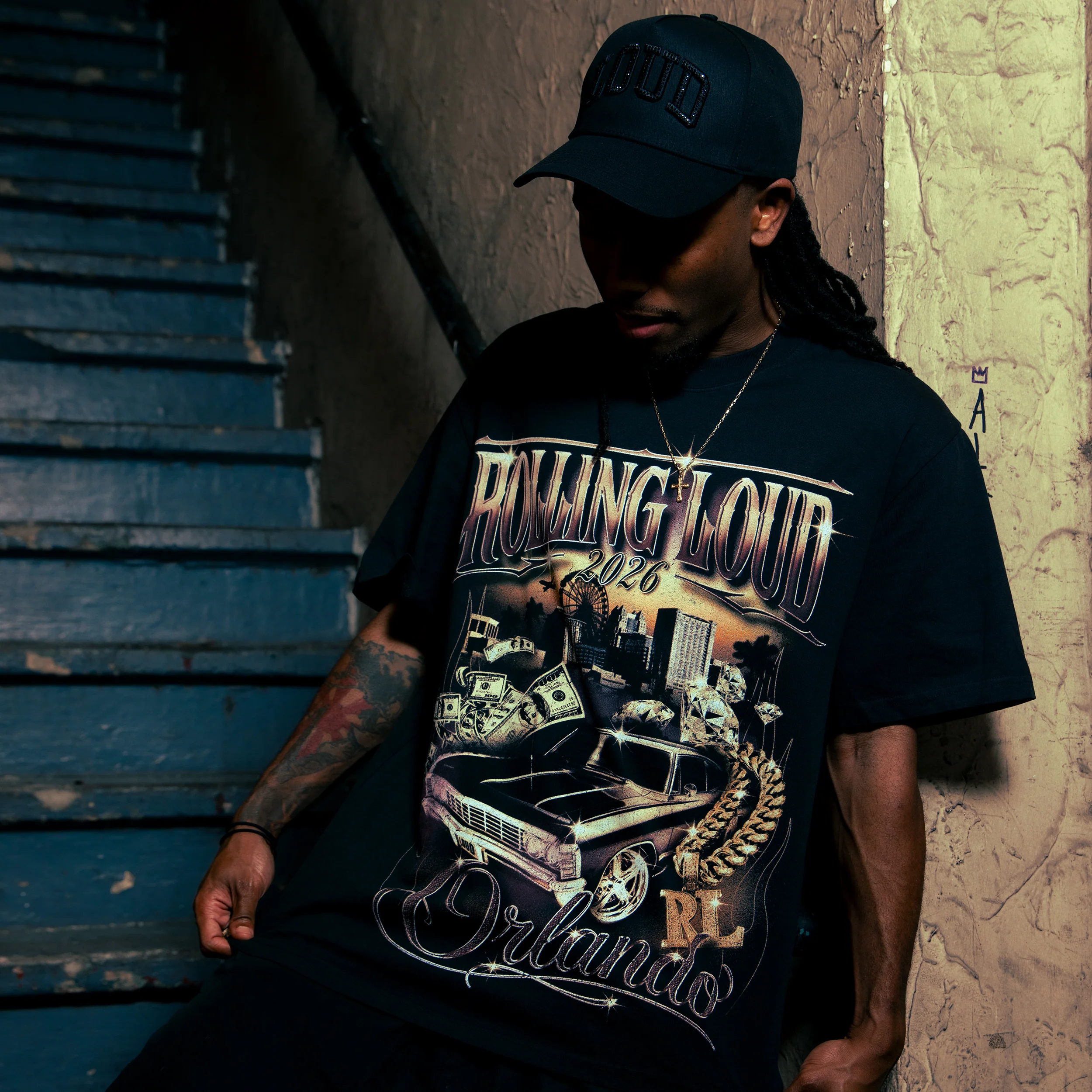DONK WASHED BLACK BLING 26 LINEUP TEE - Image 2