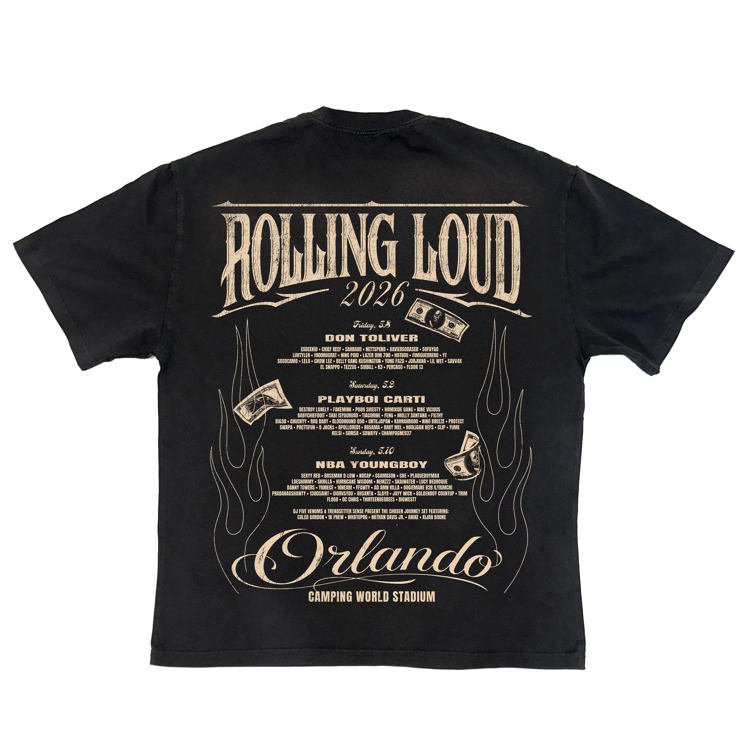DONK WASHED BLACK BLING 26 LINEUP TEE - Image 3