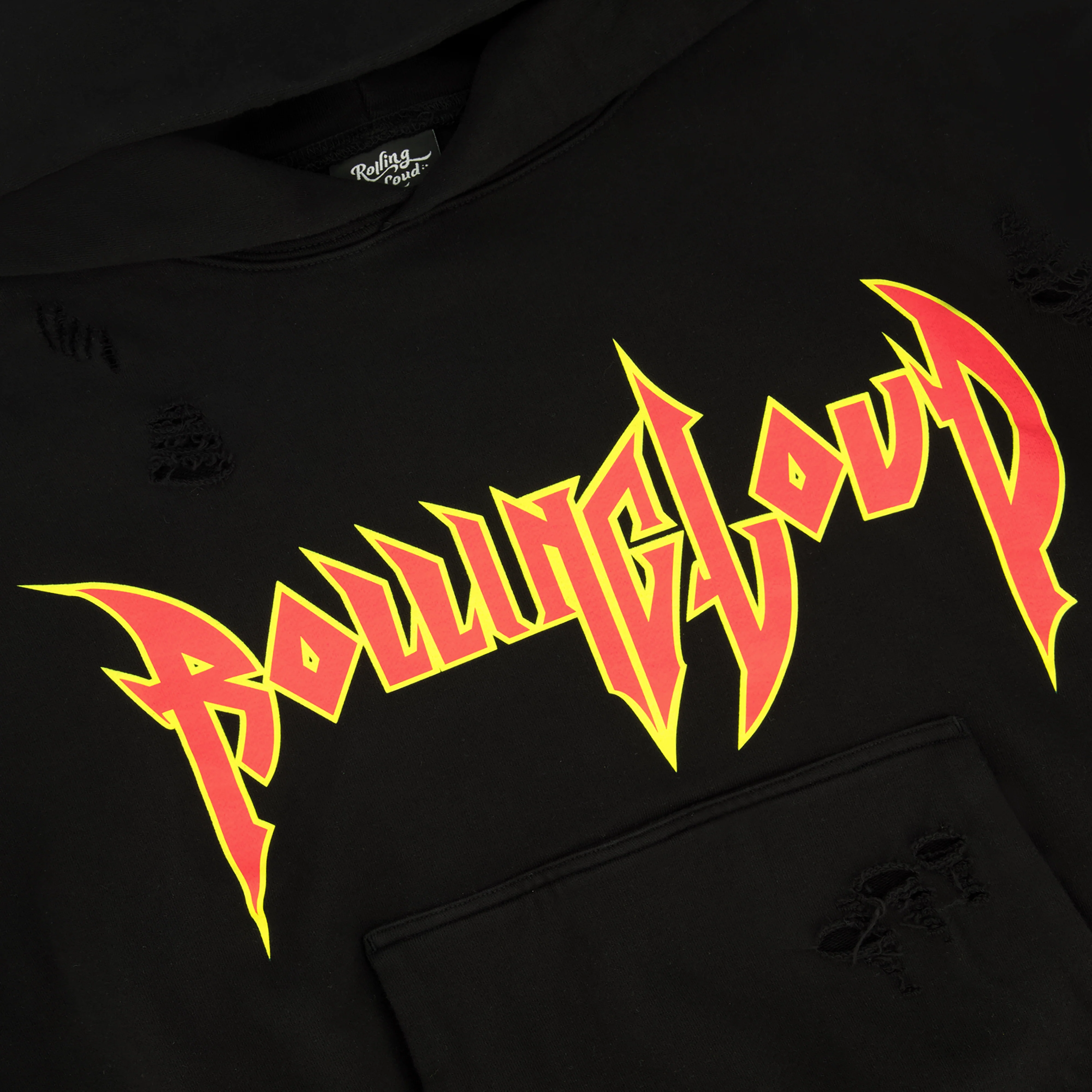 Double Layer Heavyweight Distressed Hoodie - Image 3