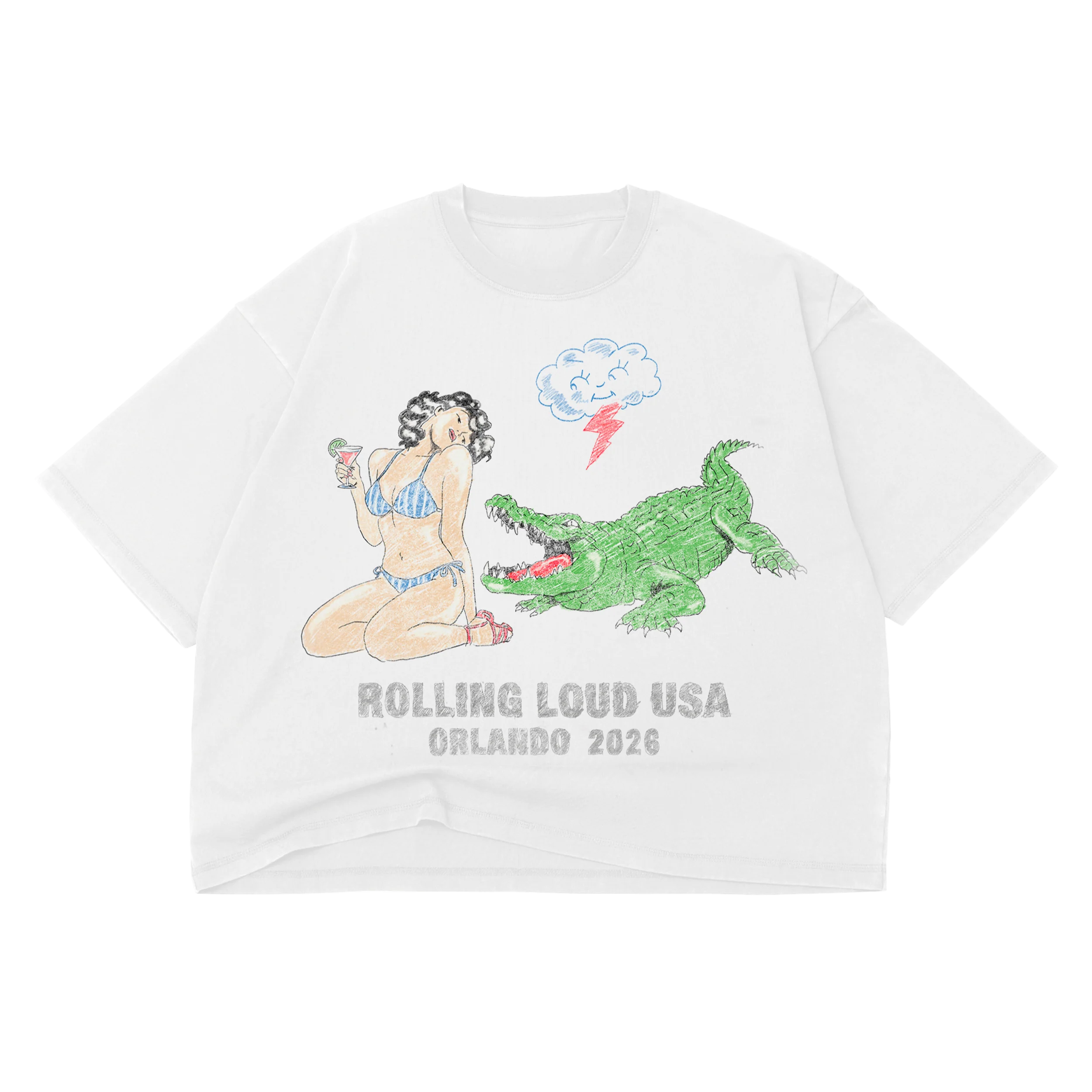 MEN'S GATOR VS GIRL WHITE TEE