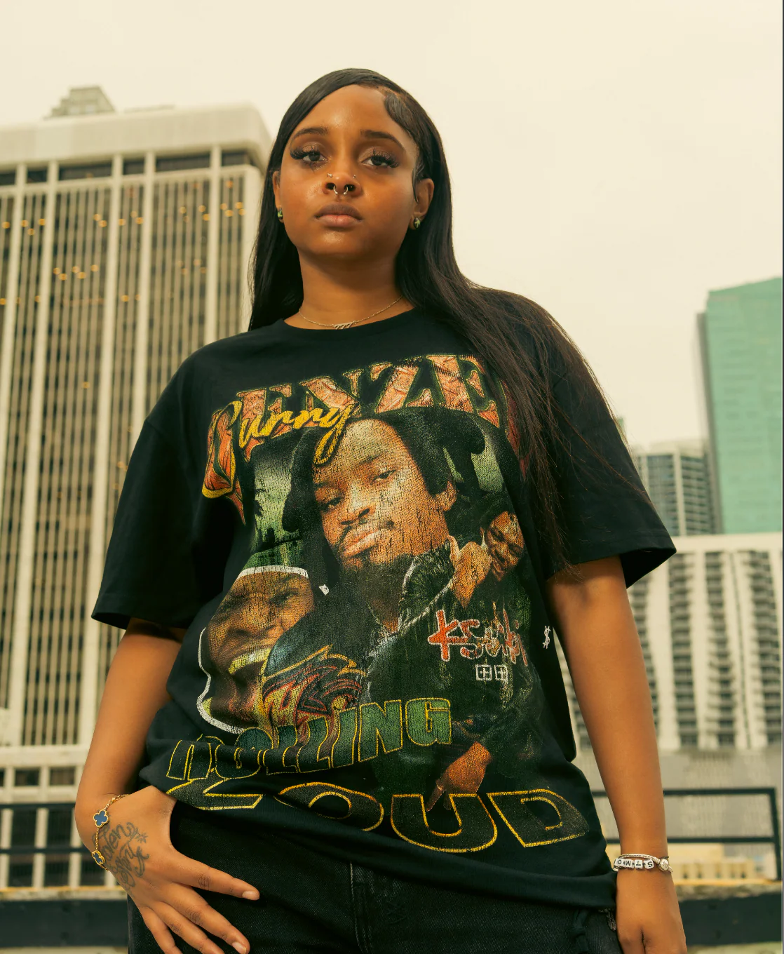 KSUBI x Denzel Curry x Rolling Loud Black Tee - Image 2