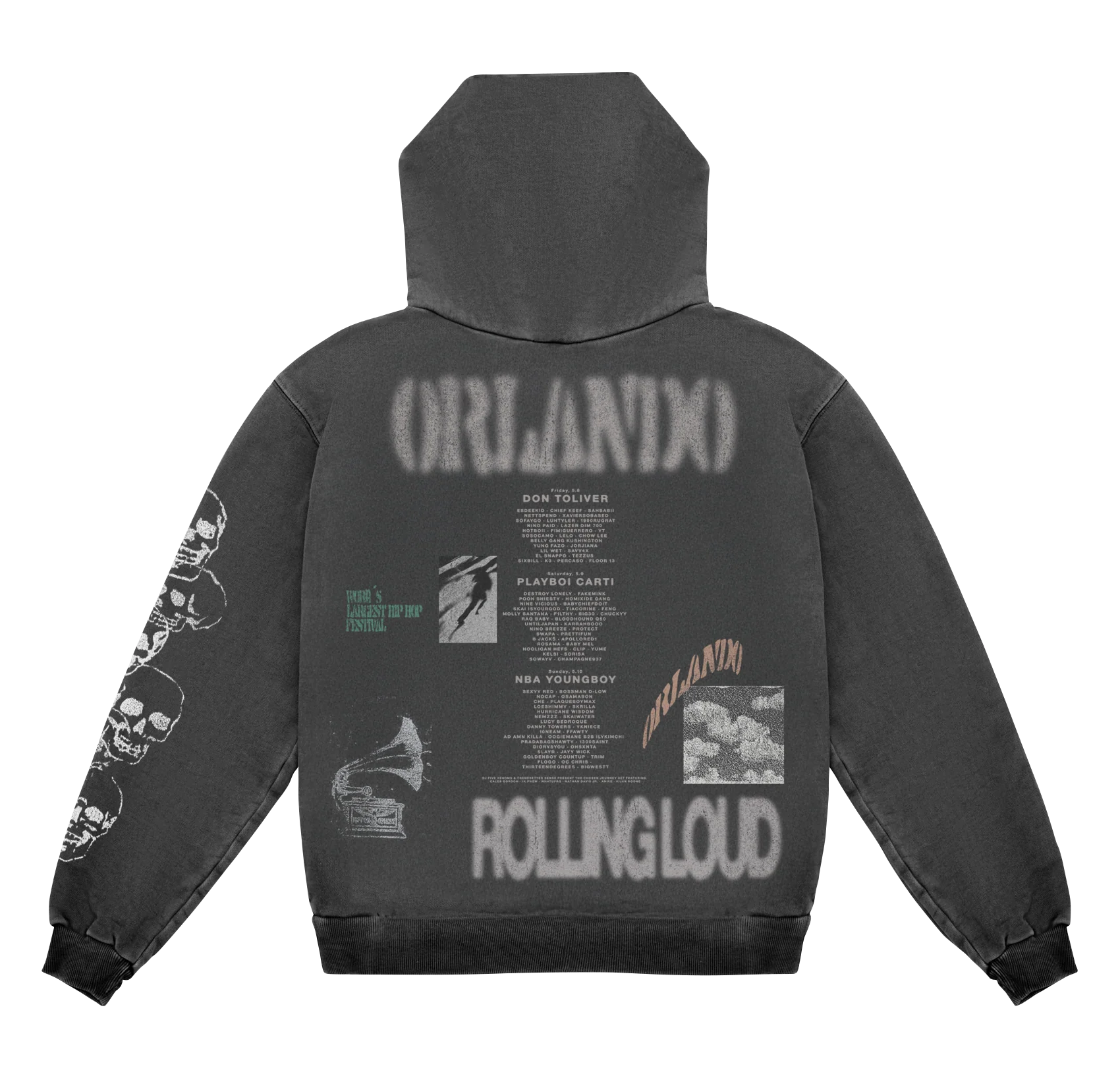 Moments Washed Black US 26 Lineup Hoodie - Image 3