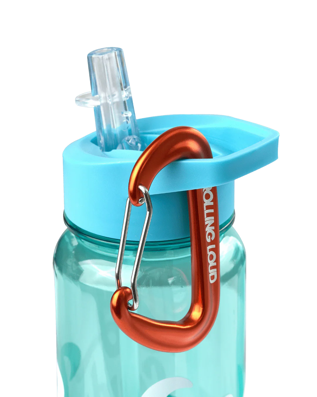 Nalgene Water Bottle w/ Carabiner Frosted Blue - Image 2
