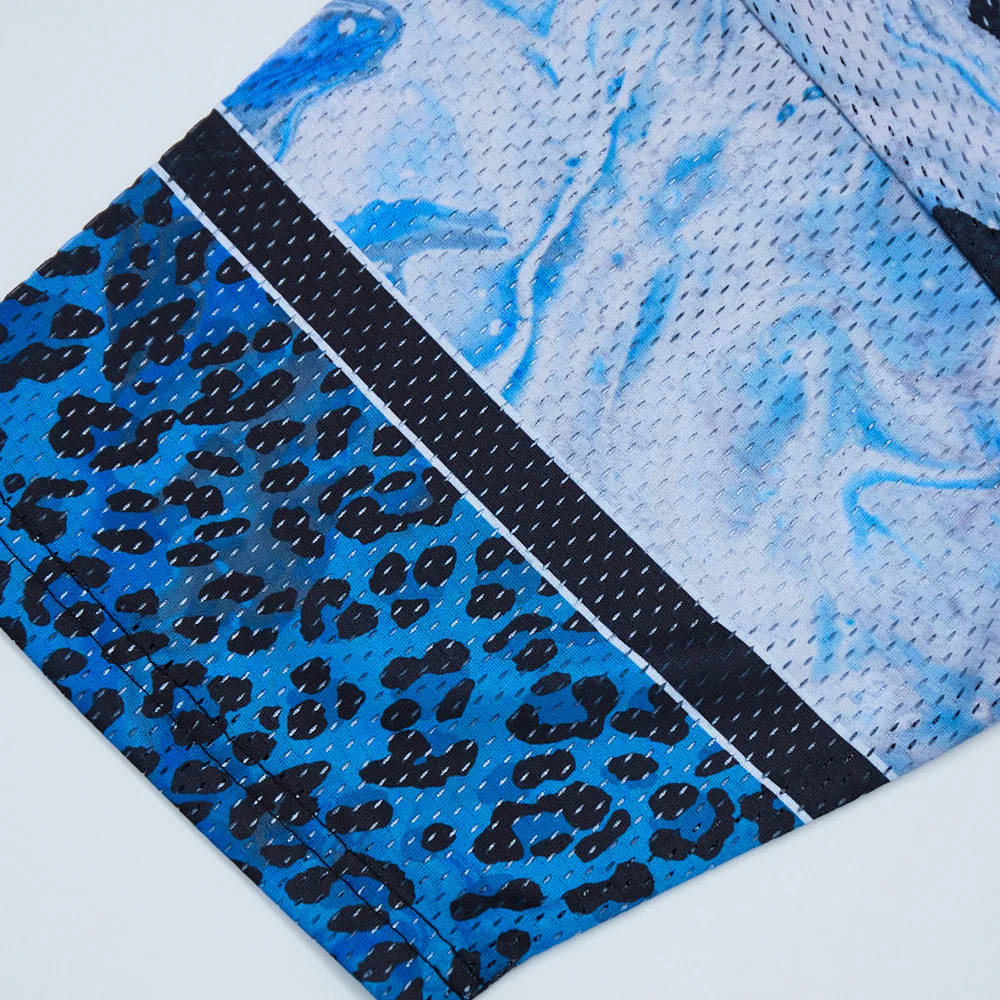 Oversized Blue Mesh Football Jersey - Image 10