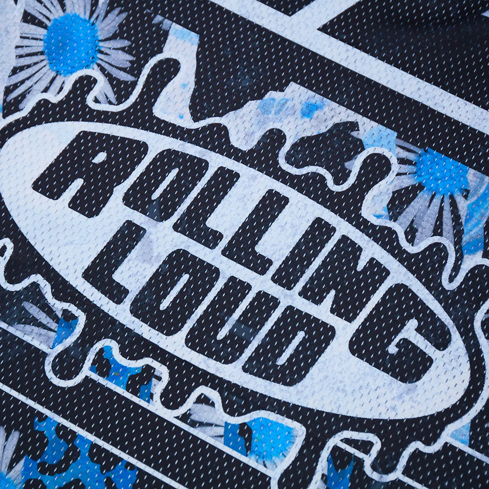 Oversized Blue Mesh Football Jersey - Image 7