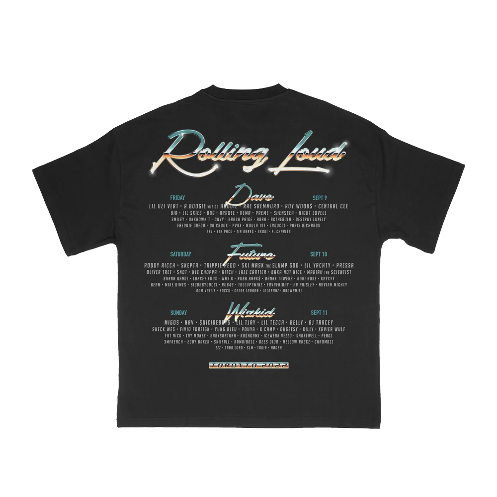 RL 80's Chrome T Shirt Black Toronto 22' - Image 2