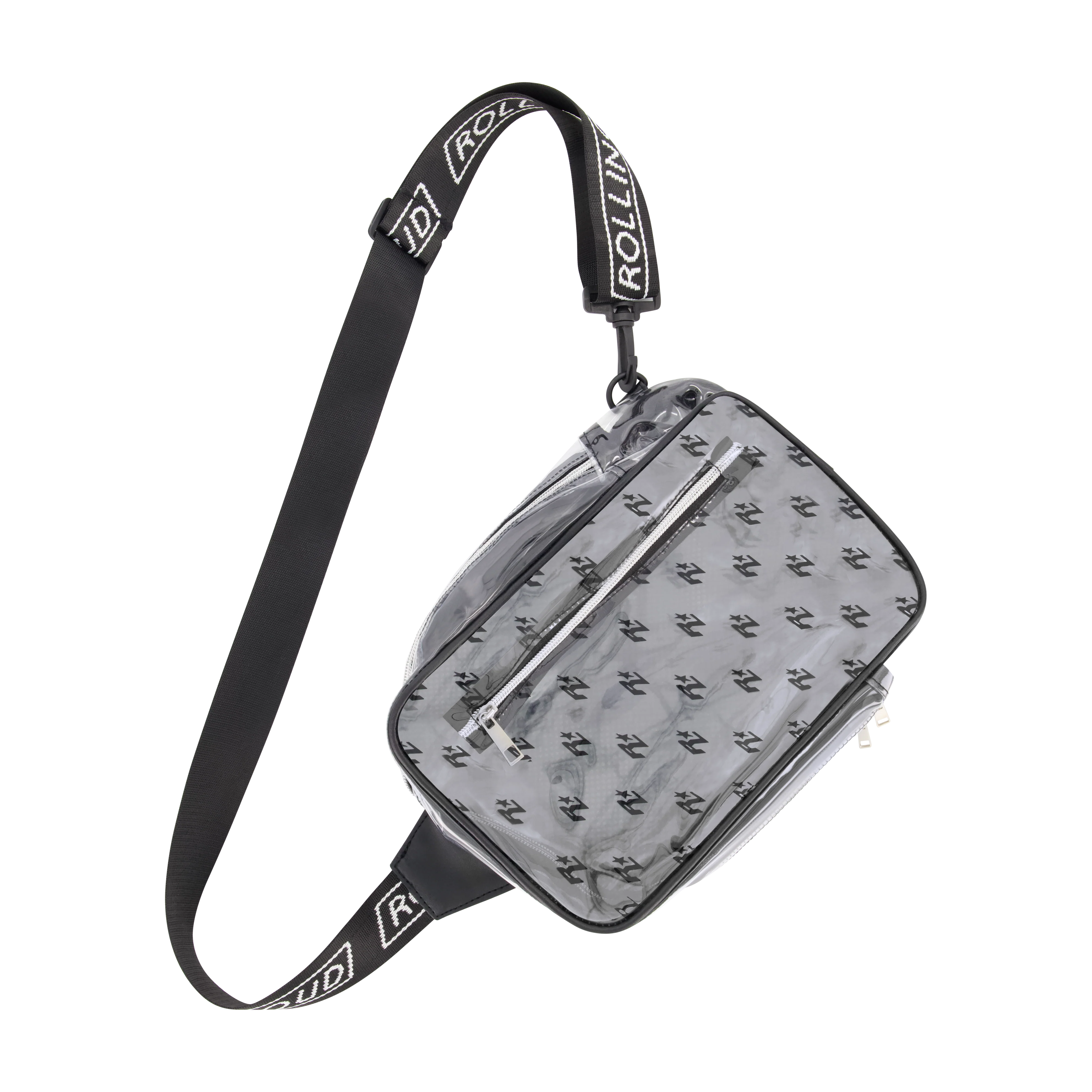 RL Clear Black AOP Cross Body Bag - Festival Approved