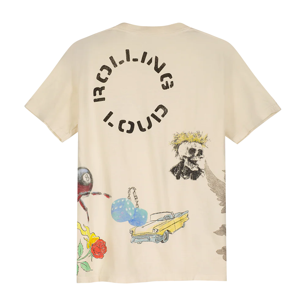 RL Black Book AOP Cream Tee - Image 2