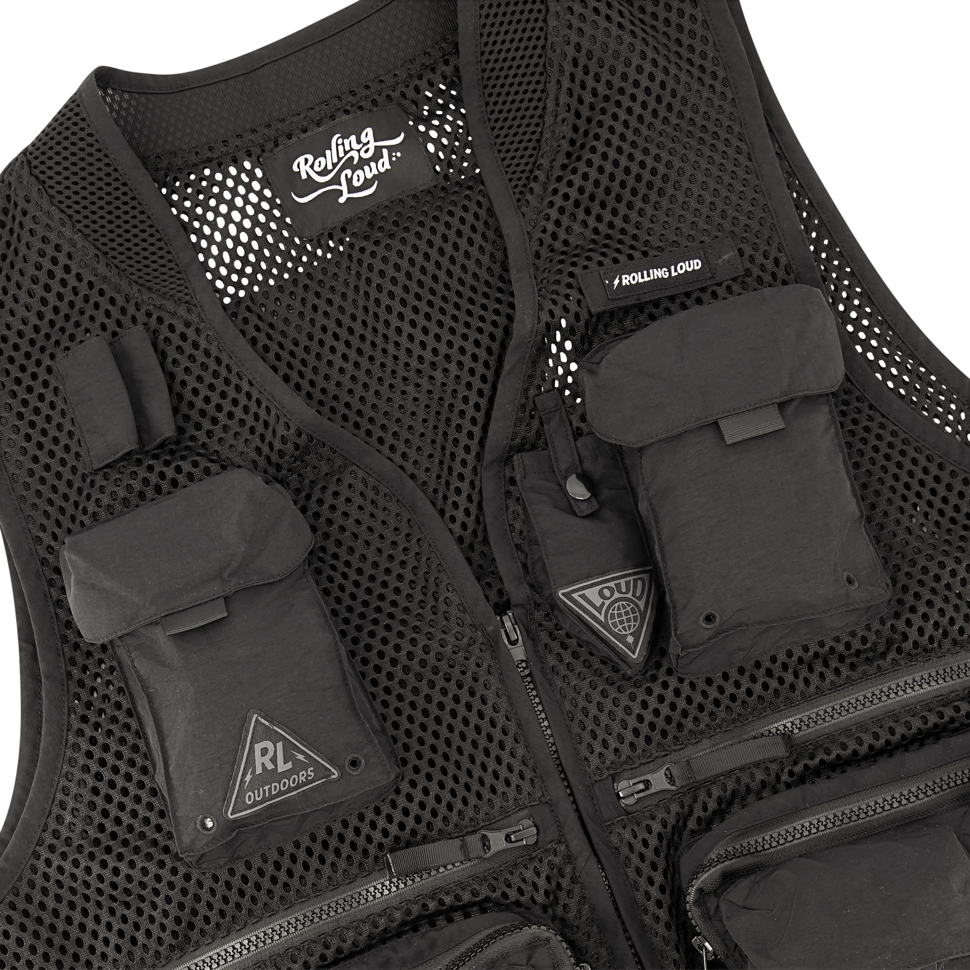 RL Black Mesh Tactical Vest - Image 4