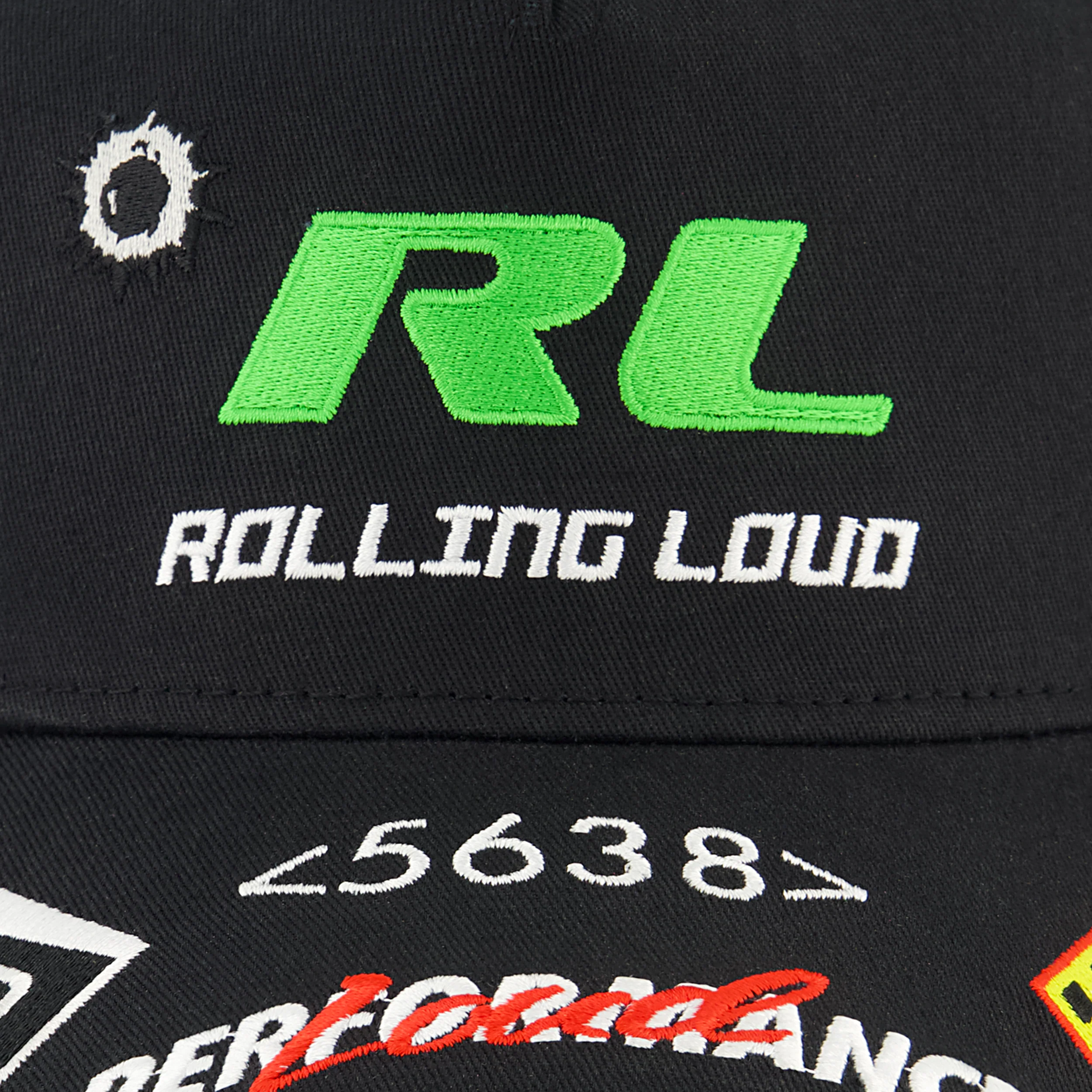 RL Black Patchwork 5 Panel Hat - Image 5