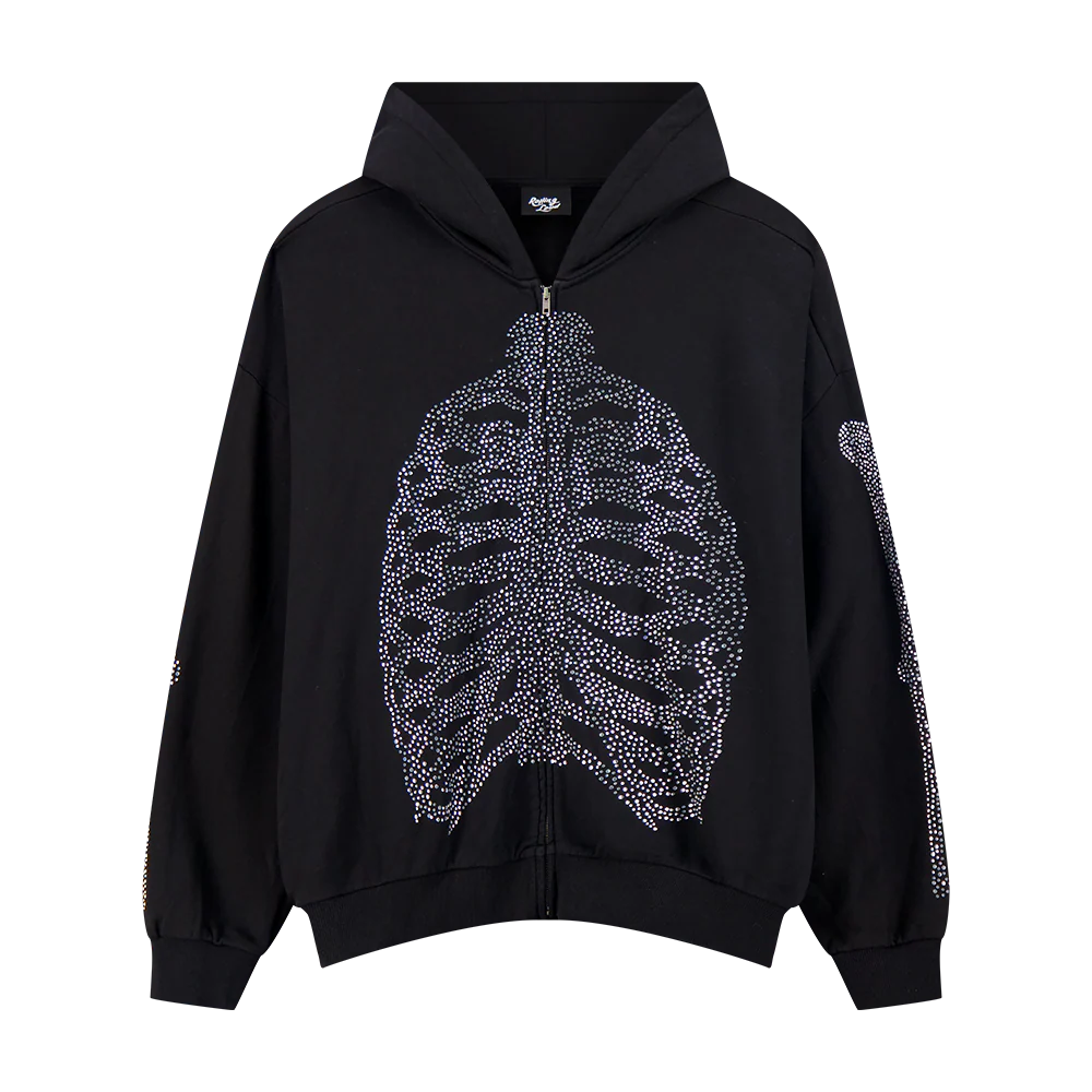 RL BONES ZIP UP HOODIE