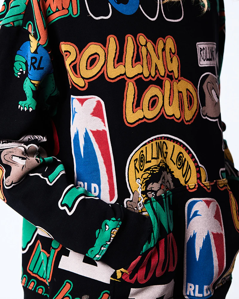 RL Classic All Over Hoodie Black - Image 3