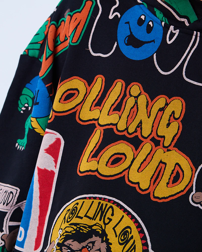 RL Classic All Over Hoodie Black - Image 4