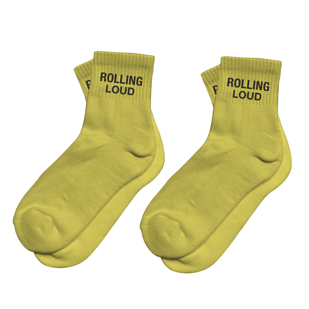 RL Classic Highlighter Yellow Quarter Socks
