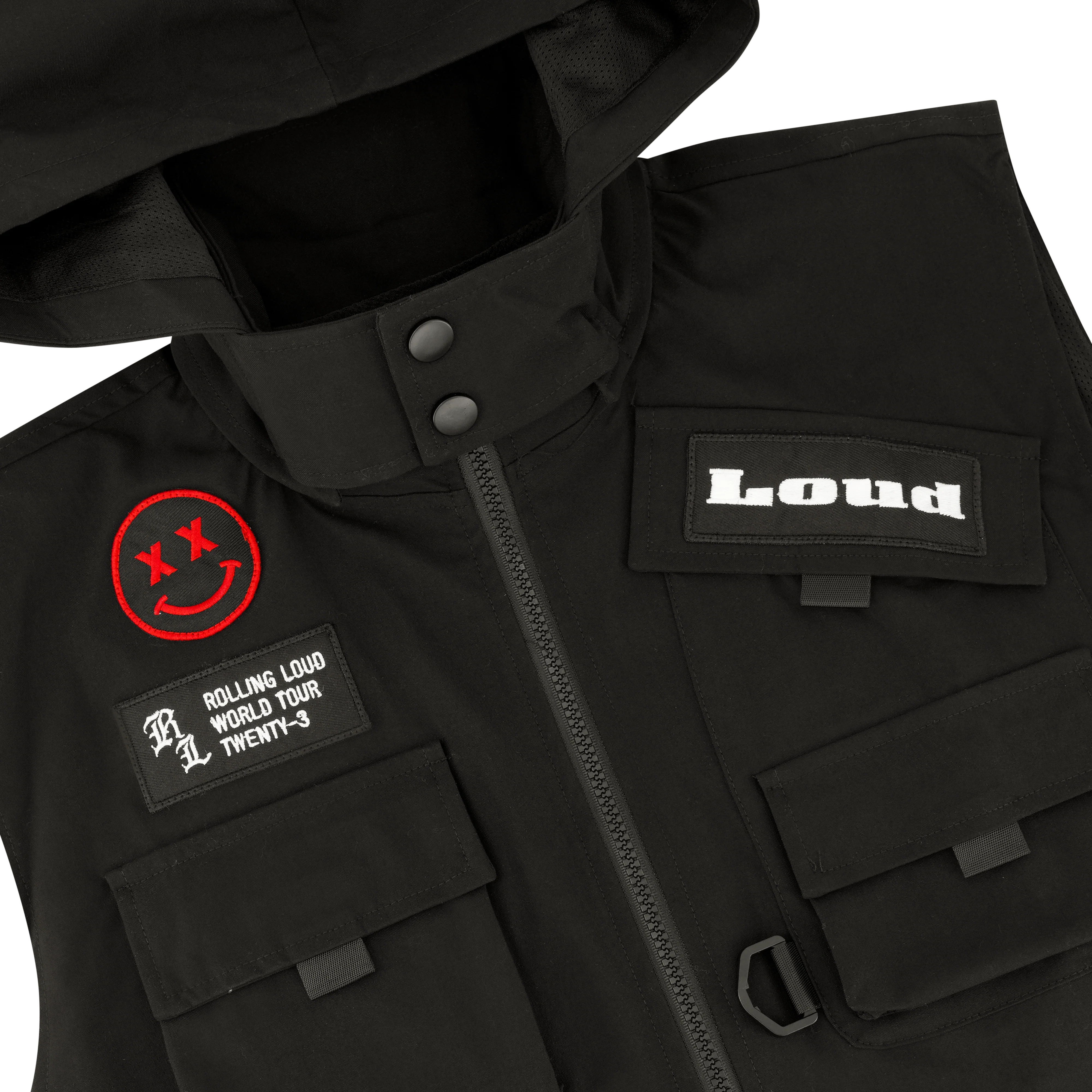 RL Festival Vest Black w/ Removable Hood - Image 5