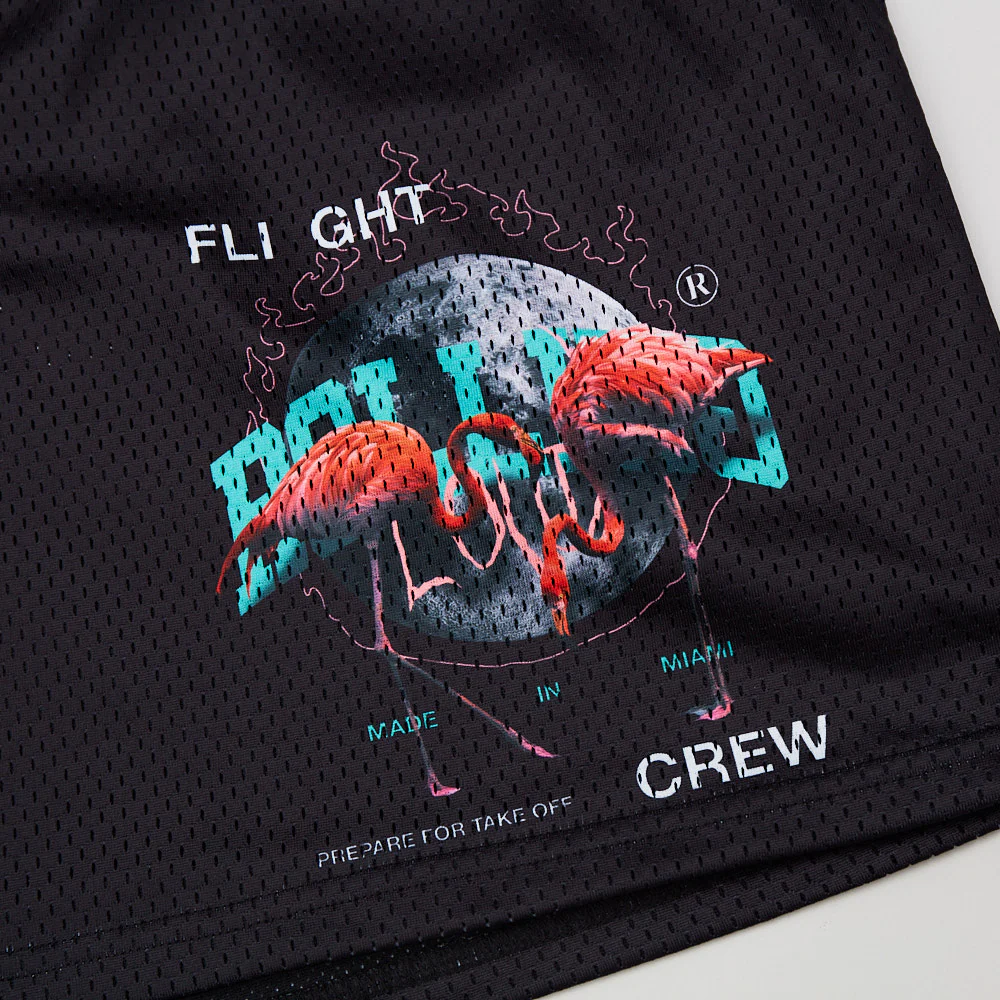 RL Flamingo Shorts Black - Image 3