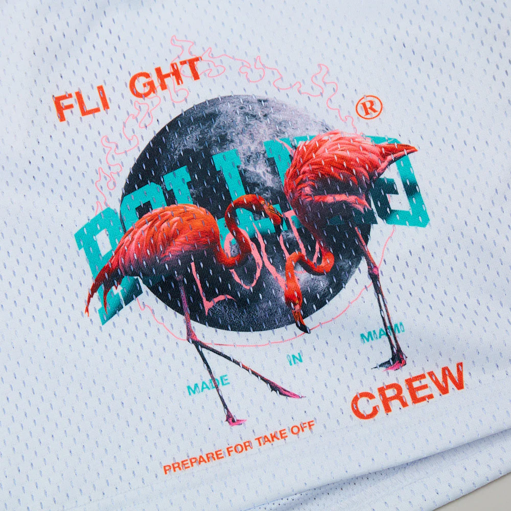 RL Flamingo Shorts White - Image 3