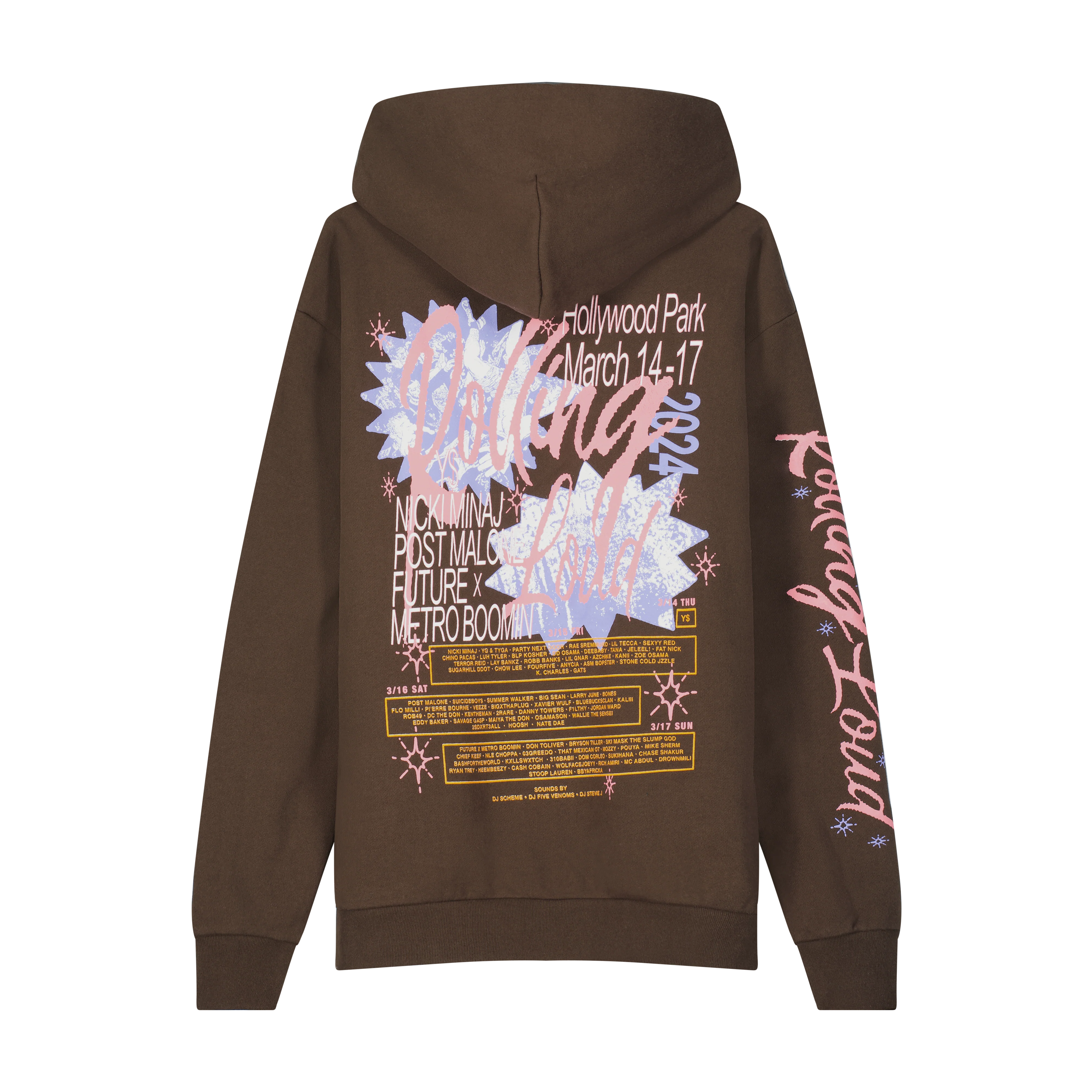 RL LA 24 Bulletin Lineup Brown PO Hoodie - Image 2