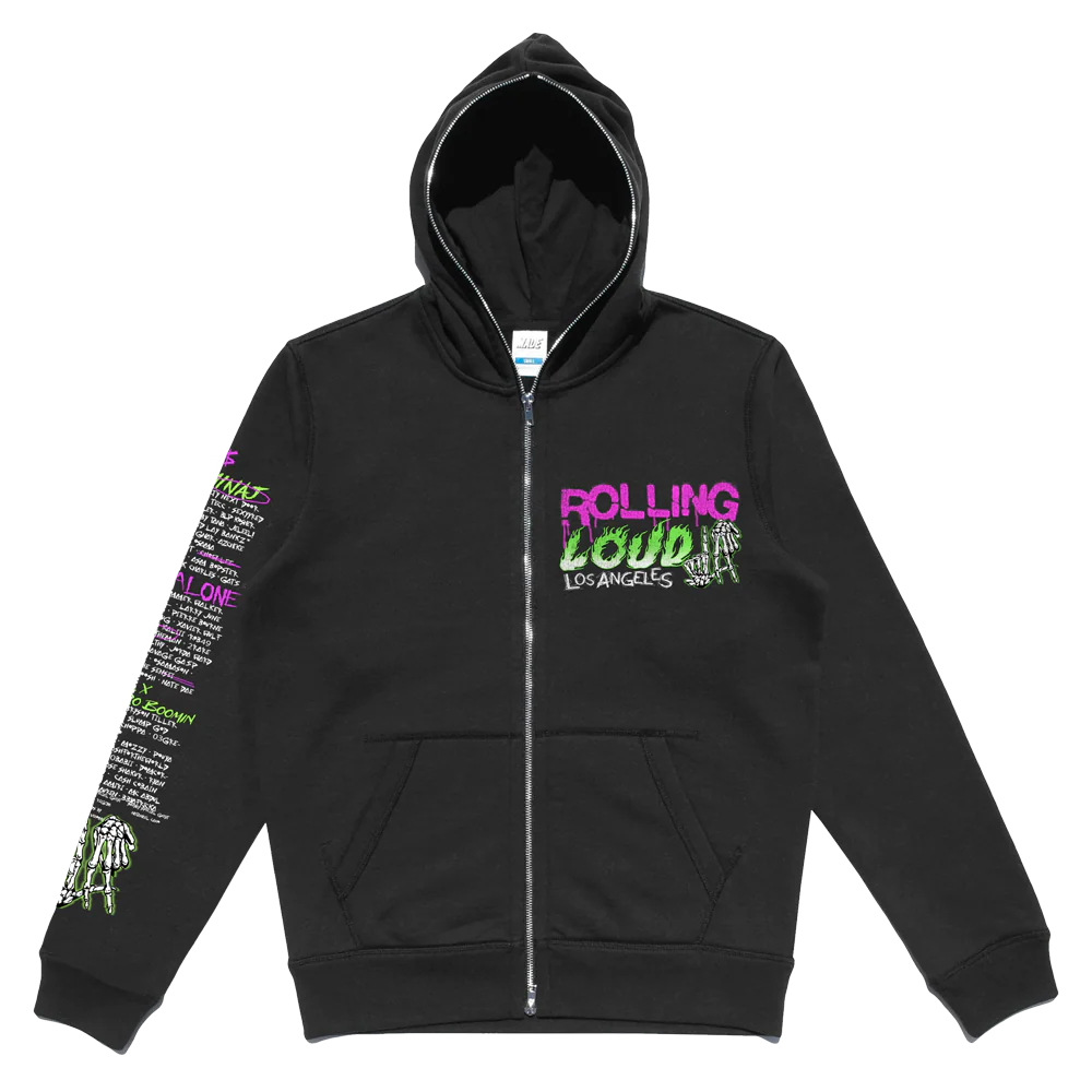 RL LA 24 City of Sinners Full Zip Black Lineup Hoodie - Image 2