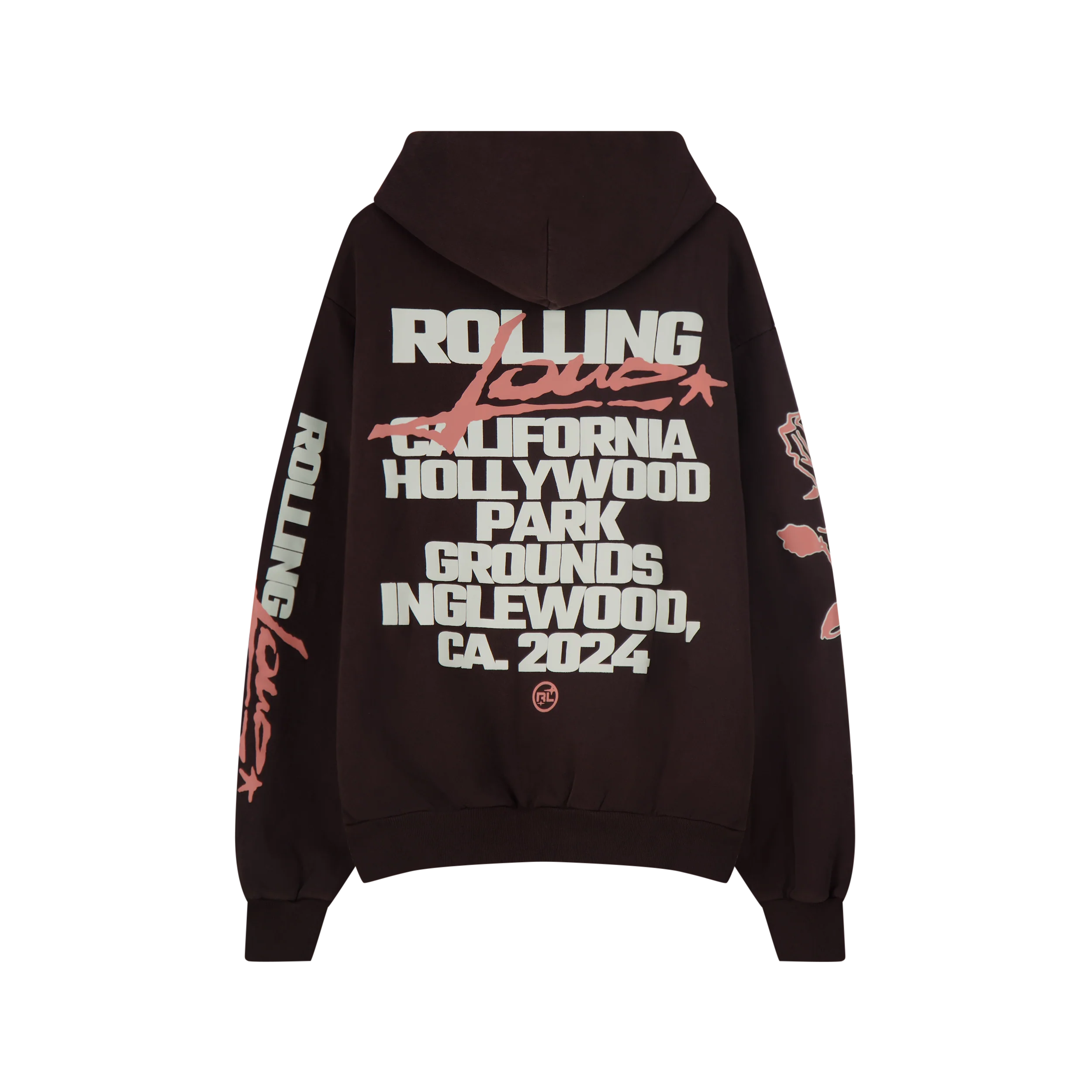 RL LA 24 Flare French Terry Brown PO Hoodie - Image 2