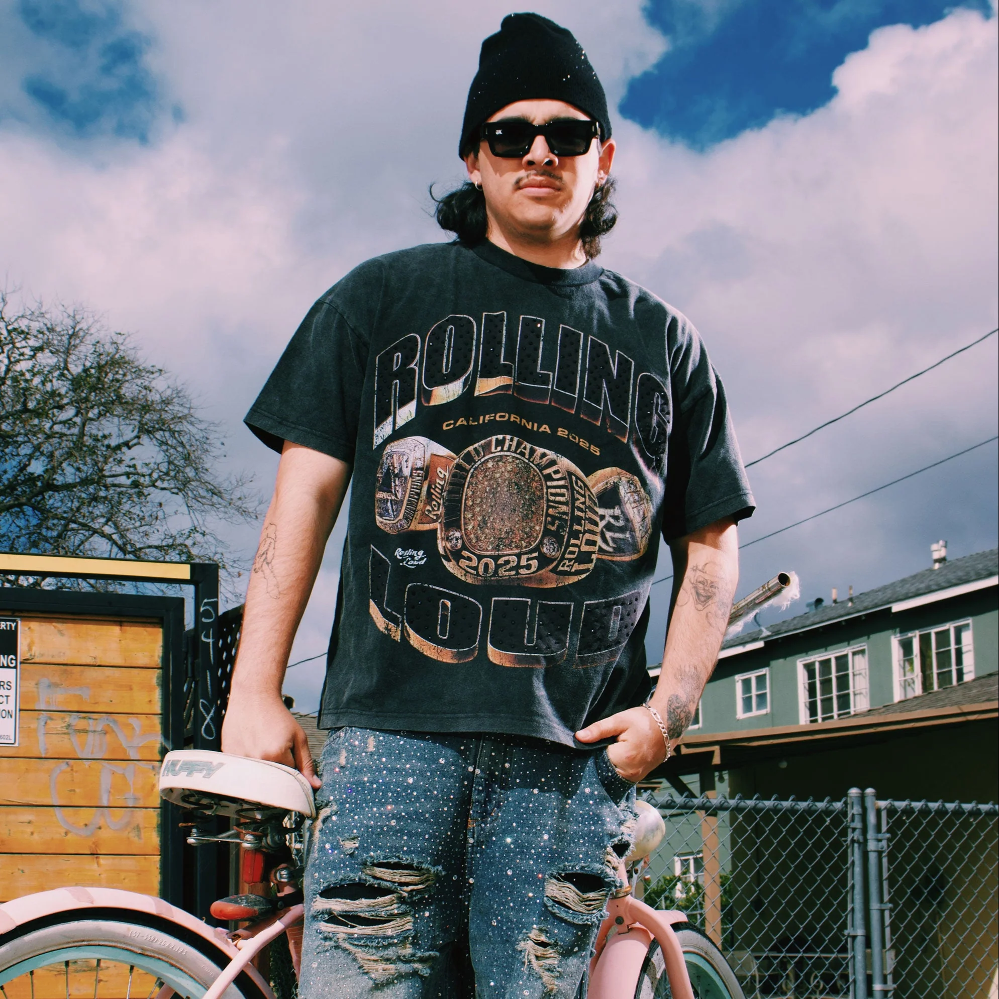 RL LA 25 3X Champs Black Lineup Tee
