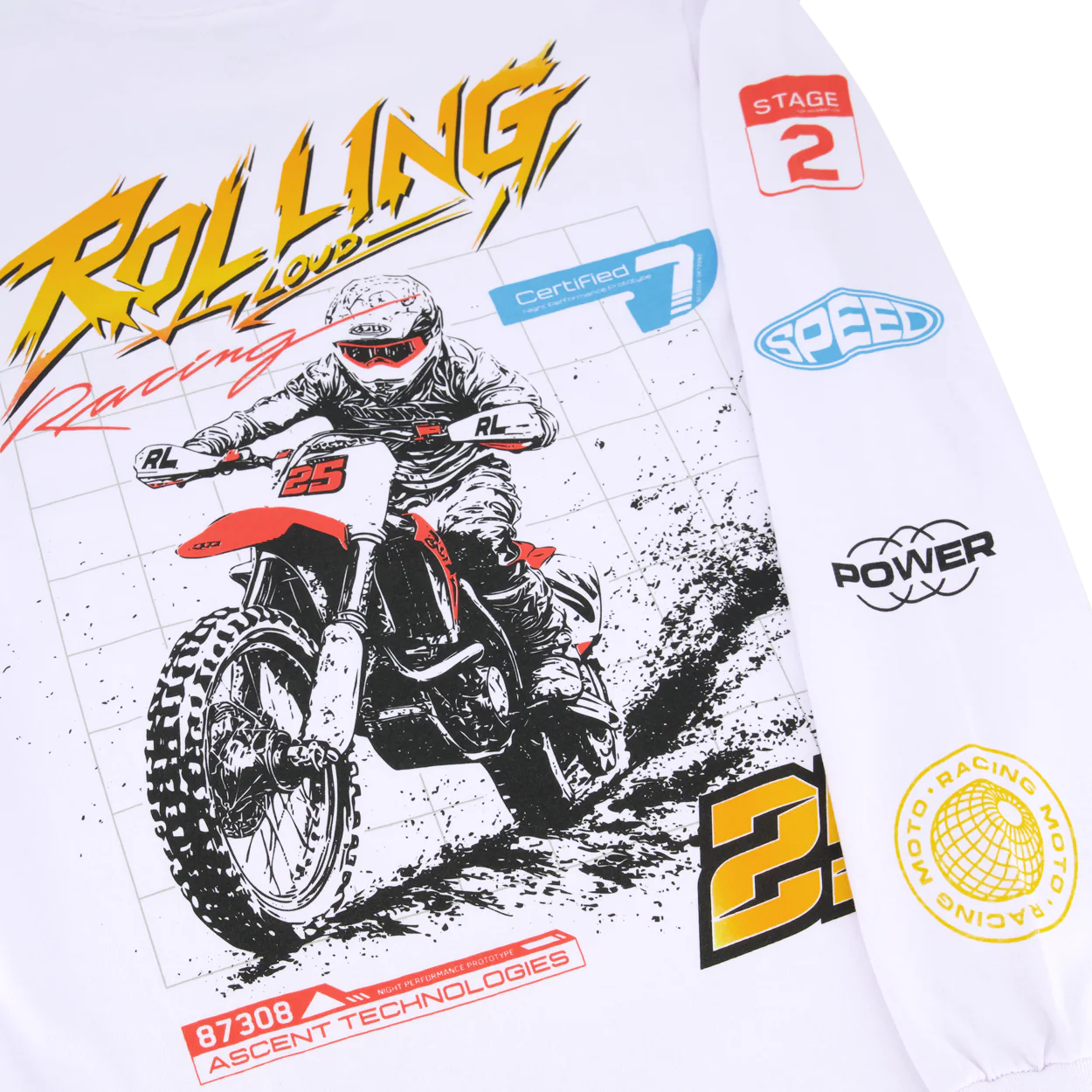 RL LA 25 Moto Cross White Long sleeve - Image 4