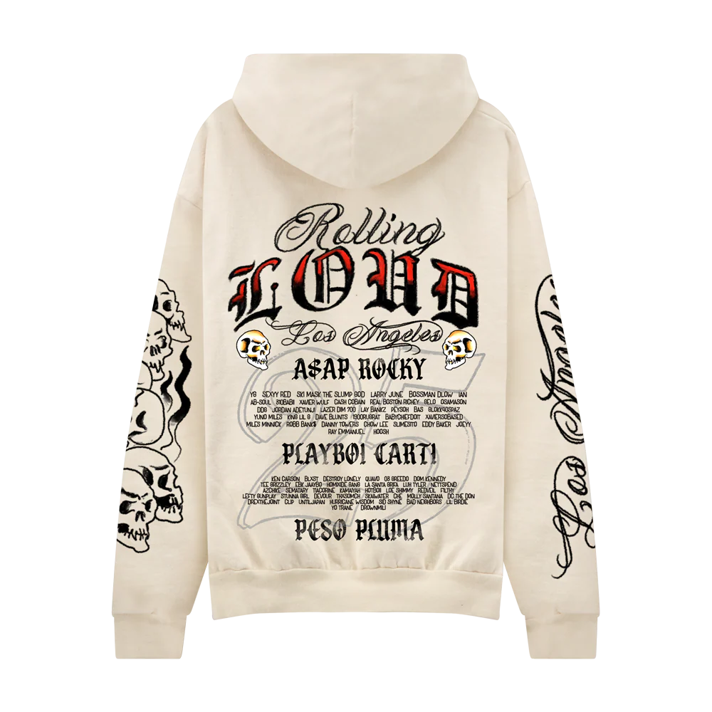 RL LA 25 Tattoo Ivory Lineup Hoodie - Image 2