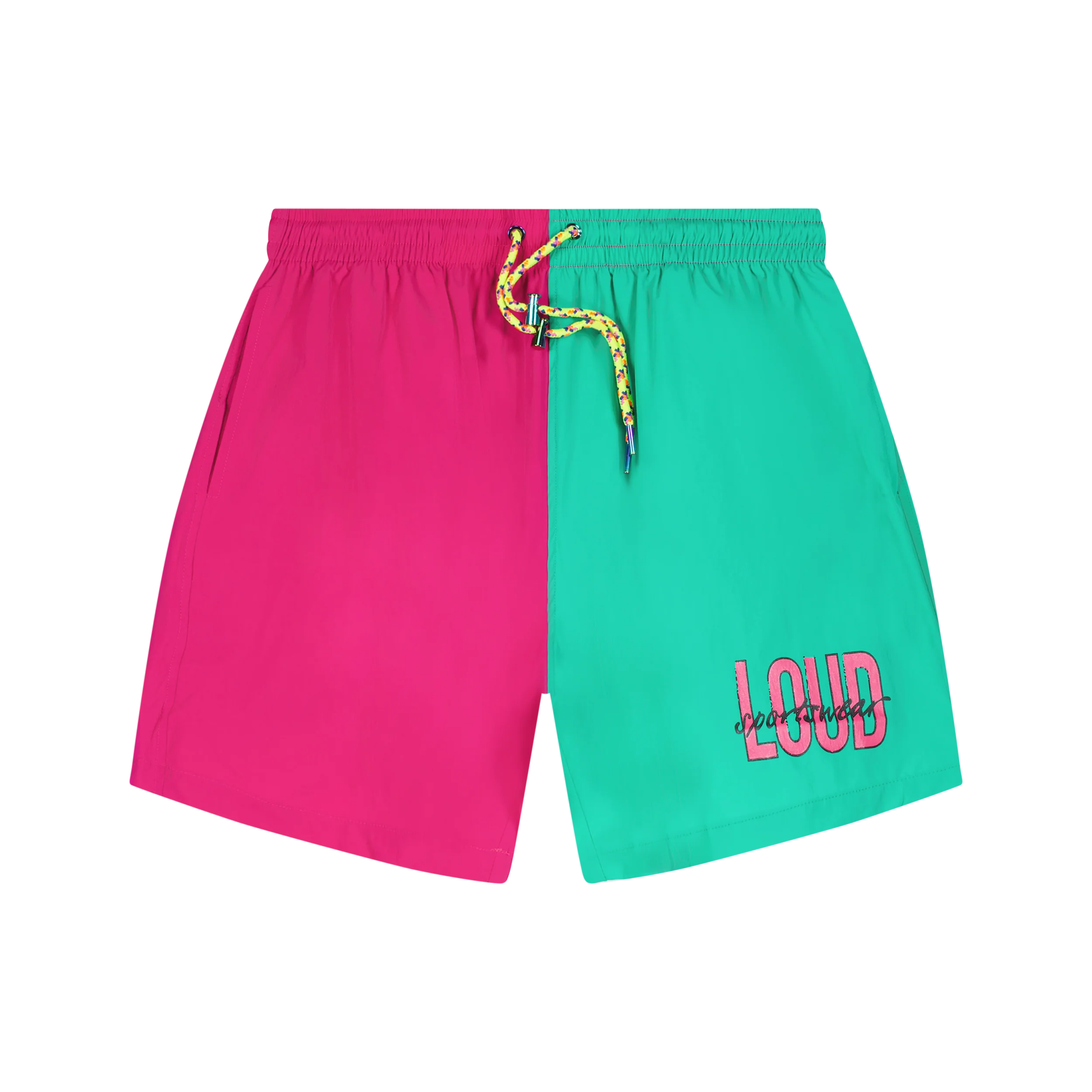 RL Loud Pink/Teal Split Shorts