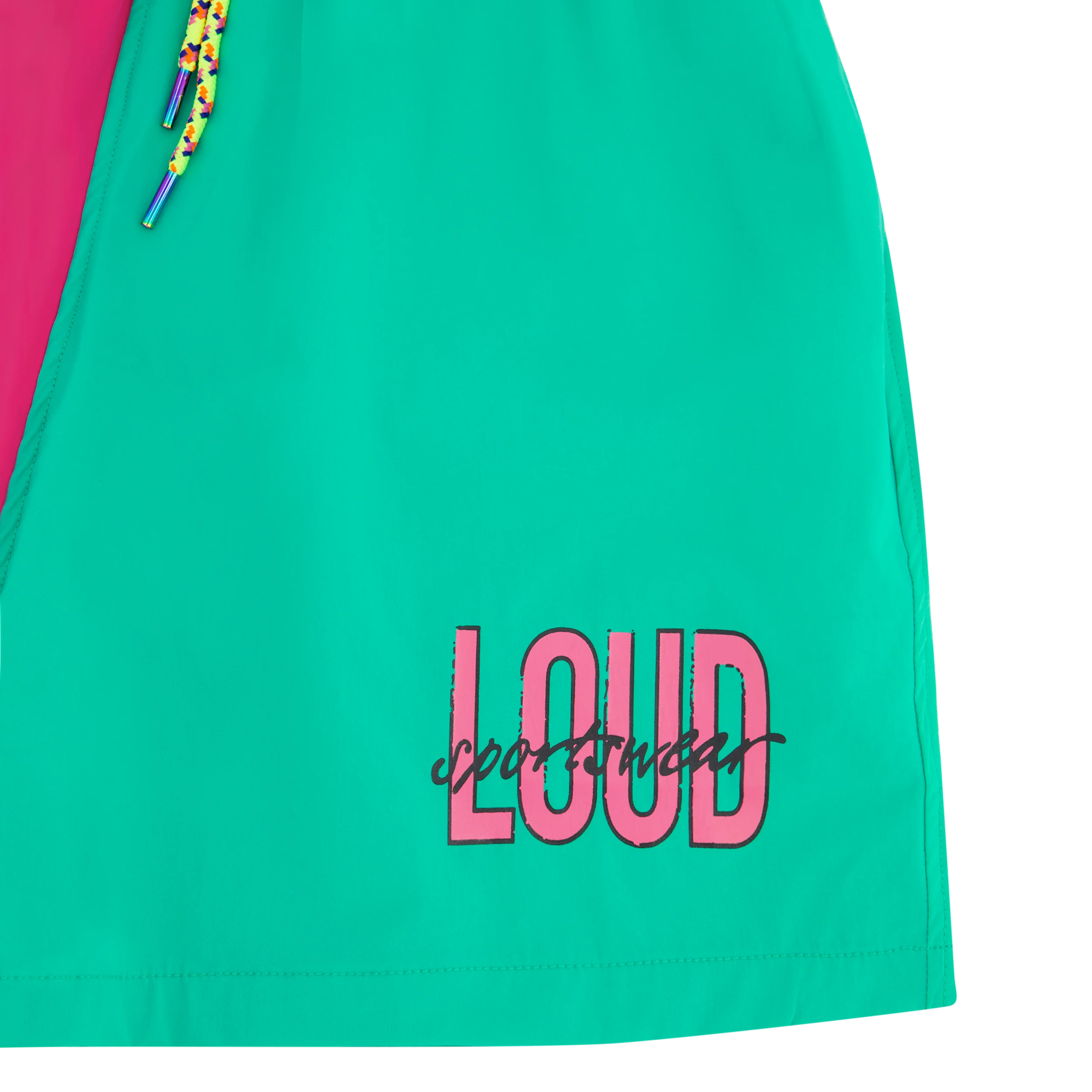 RL Loud Pink/Teal Split Shorts - Image 3
