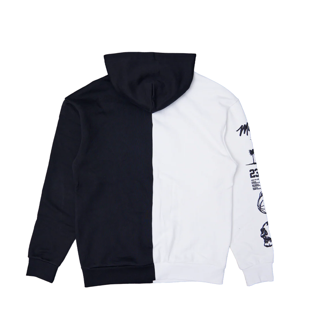 RL Miami 23 Double Trouble Split Black & White Hoodie - Image 2