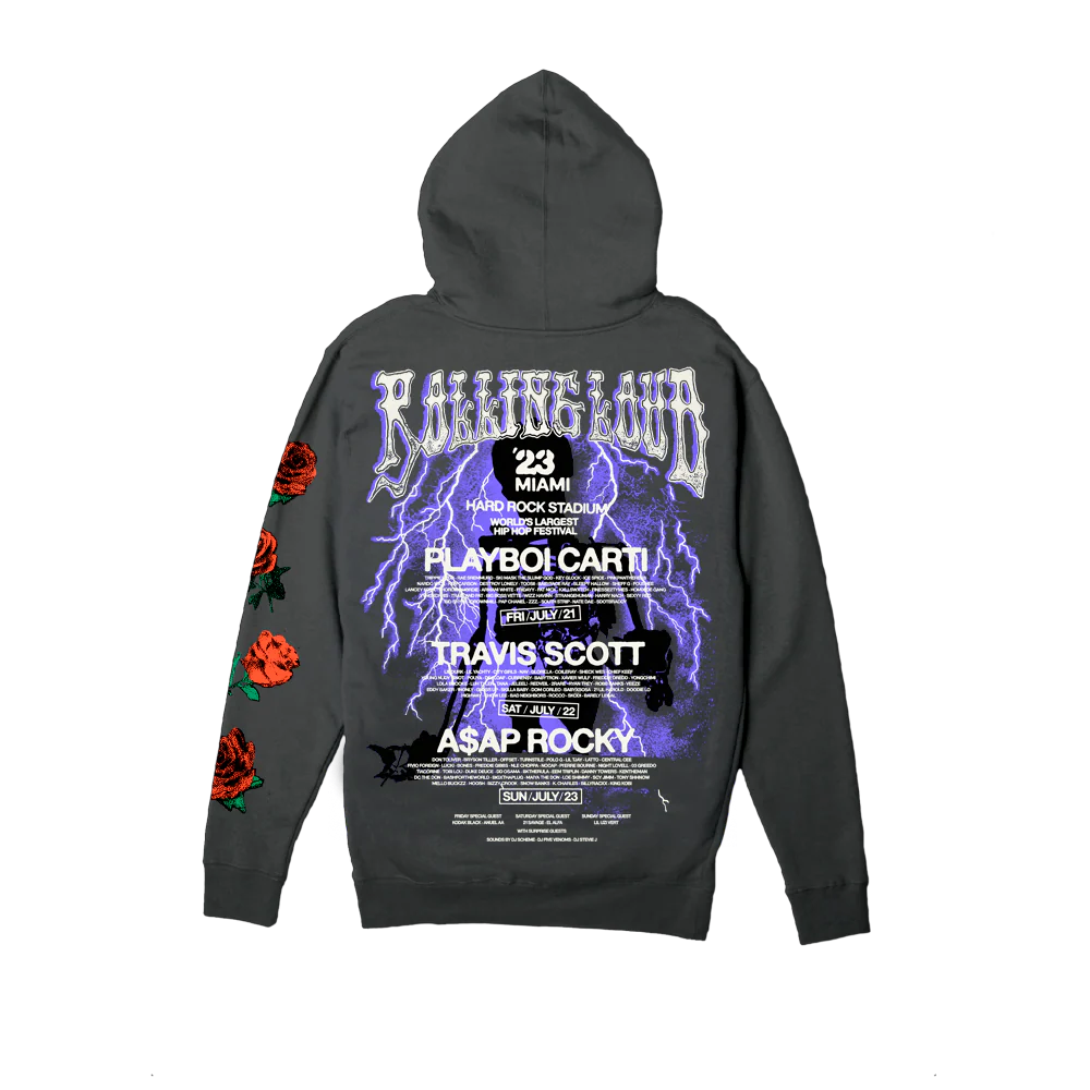 RL Miami 23 Secret Kingdom Vintage Black Lineup Hoodie - Image 2