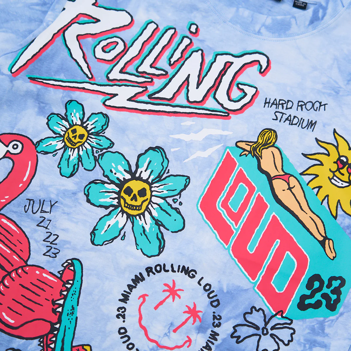 RL Miami 23 Sunshine Delight Cloud Dye Lineup Tee - Image 3