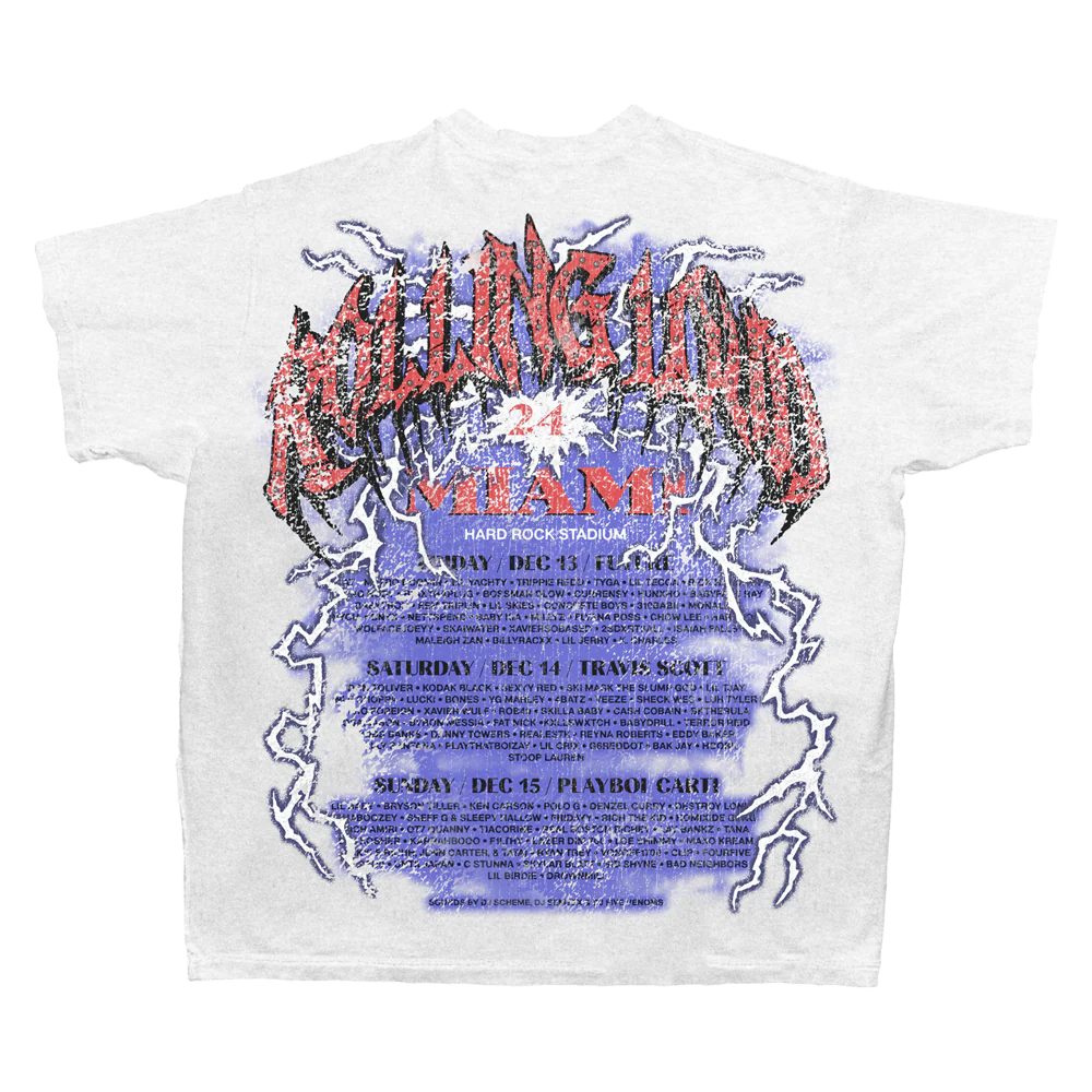 RL Miami 24 Pre-Sale Exclusive Horsepower White Lineup Tee - Image 2