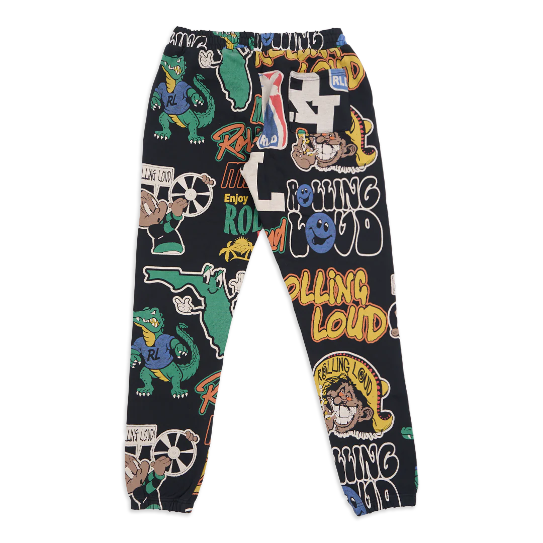 RL Miami 22 Classic AOP Black PO Joggers - Image 2