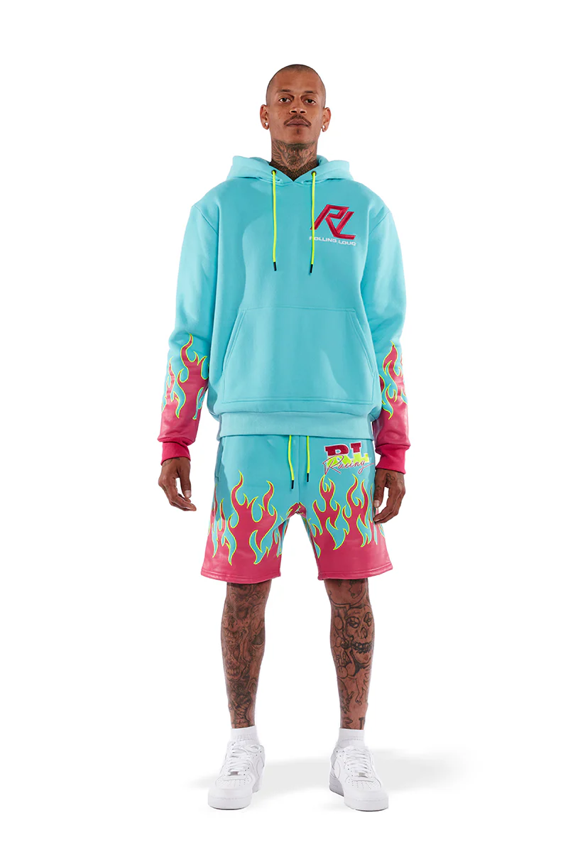 RL Moto Flames French Terry Hoodie - Image 3
