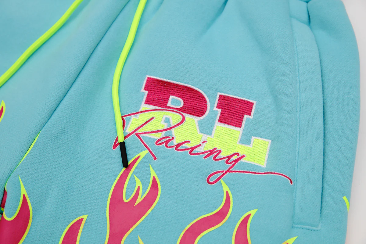 RL Moto Flames French Terry Shorts - Image 5