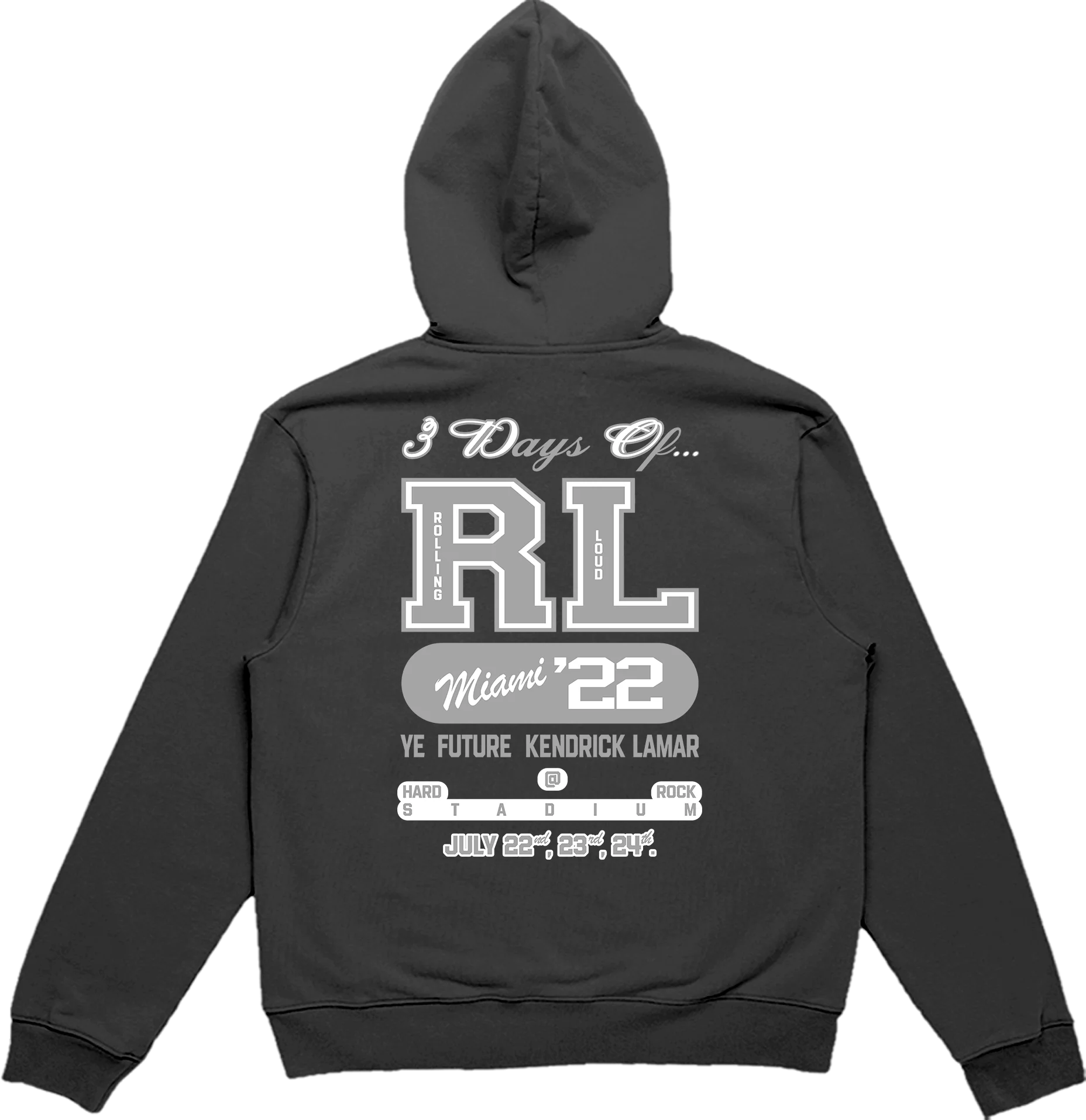 RL Panther Varsity Hoodie Black Miami 22' - Image 2