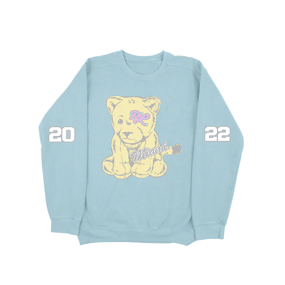RL Panther Varsity Vintage Crewneck Blue Miami 22'