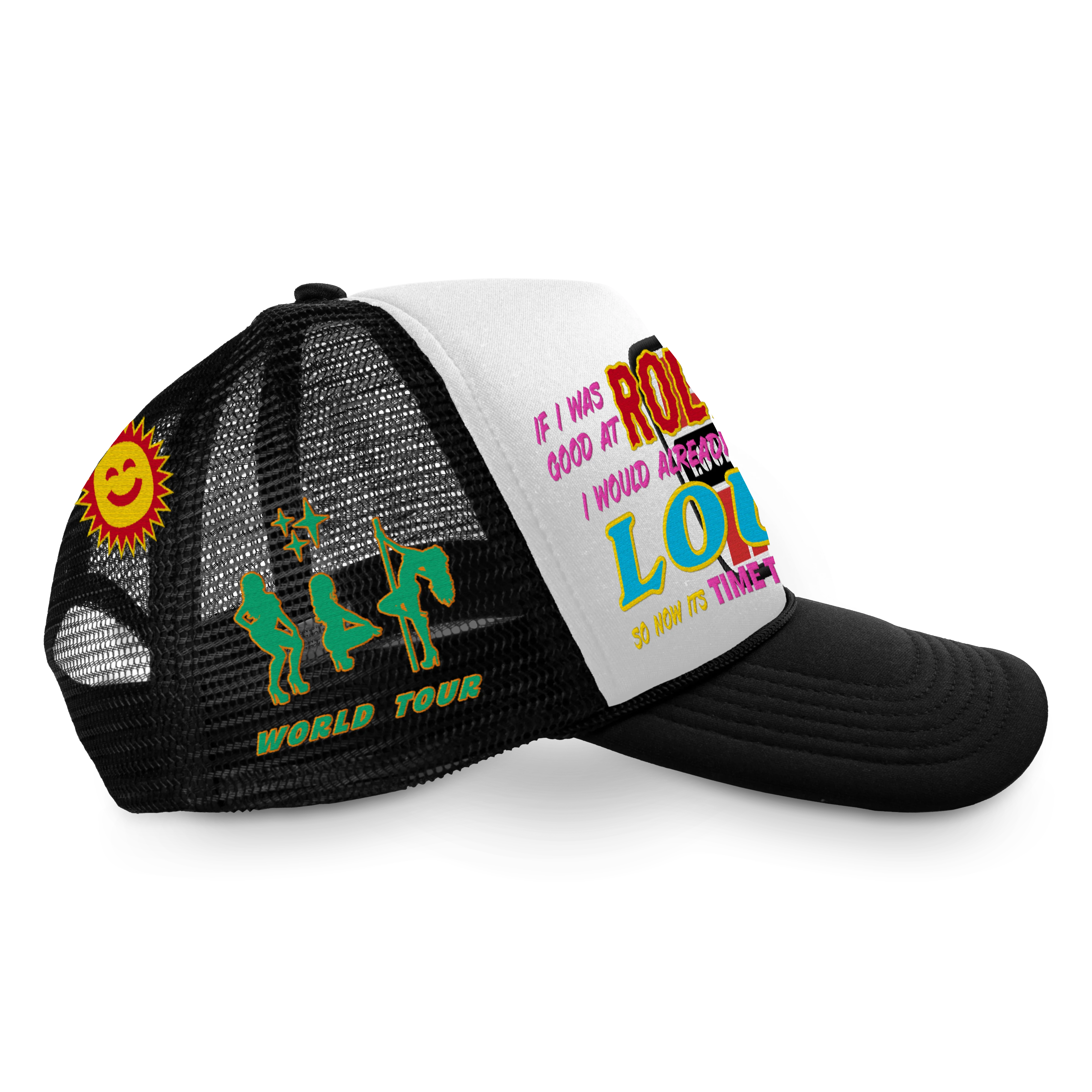 RL Racing Disco White/Black Trucker Hat - Image 4