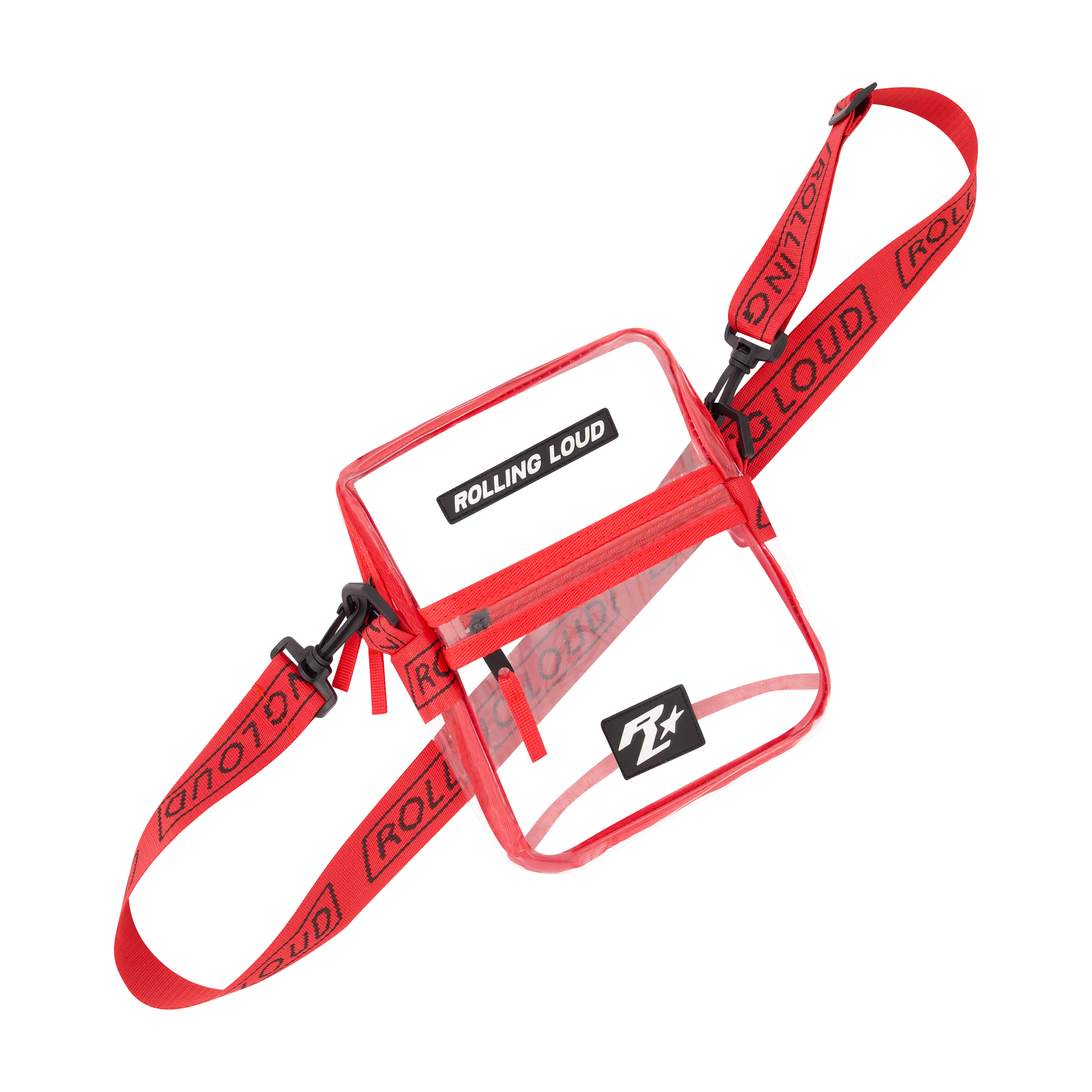 RL Red Clear Shoulder Bag - Festival Approved - Image 2