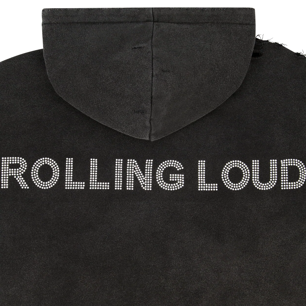 RL Rhinstone Logo Vintage Black Hoodie - Image 3