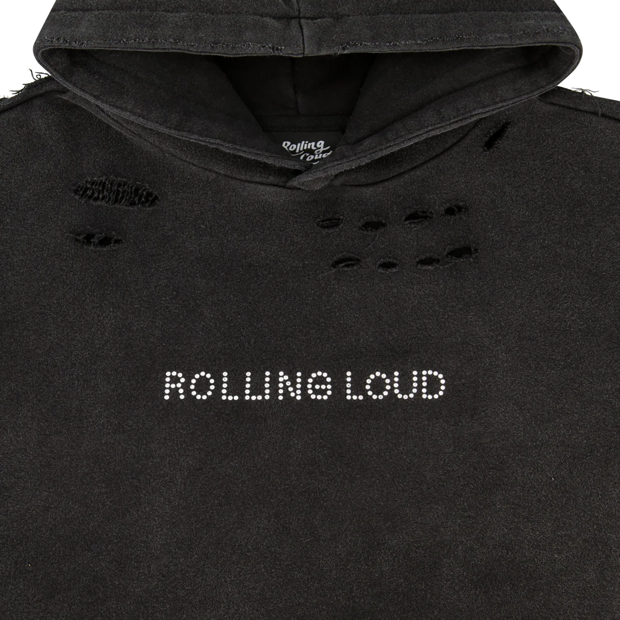 RL Rhinstone Logo Vintage Black Hoodie - Image 4