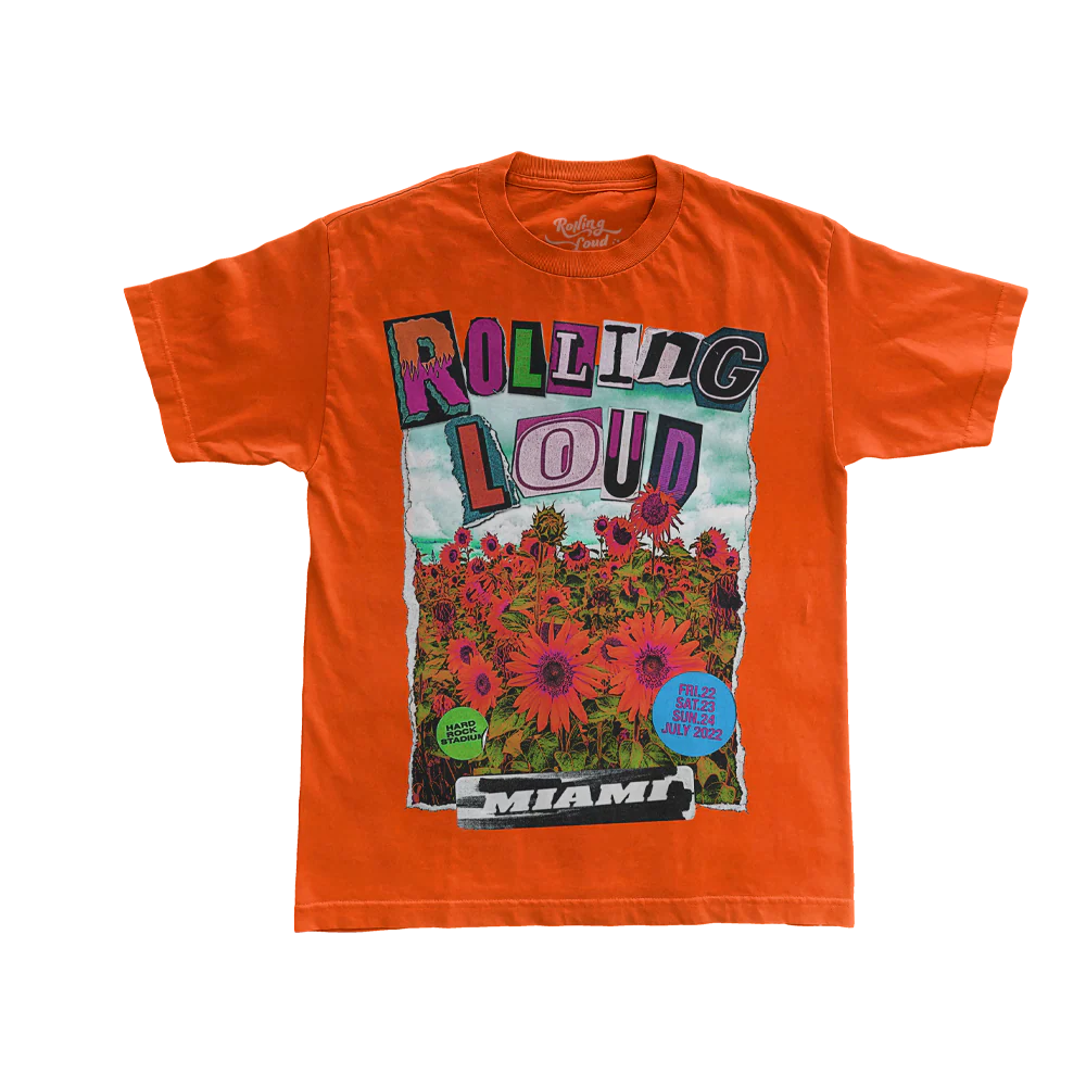 RL Sunflower T Shirt Orange Miami 22