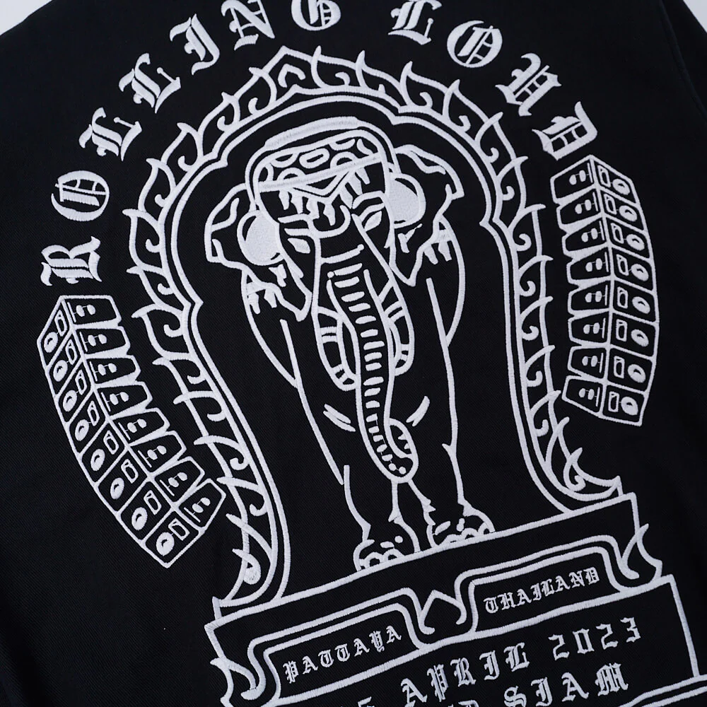 RL Thailand Fighter Black Nylon Bomber Jacket - Image 4