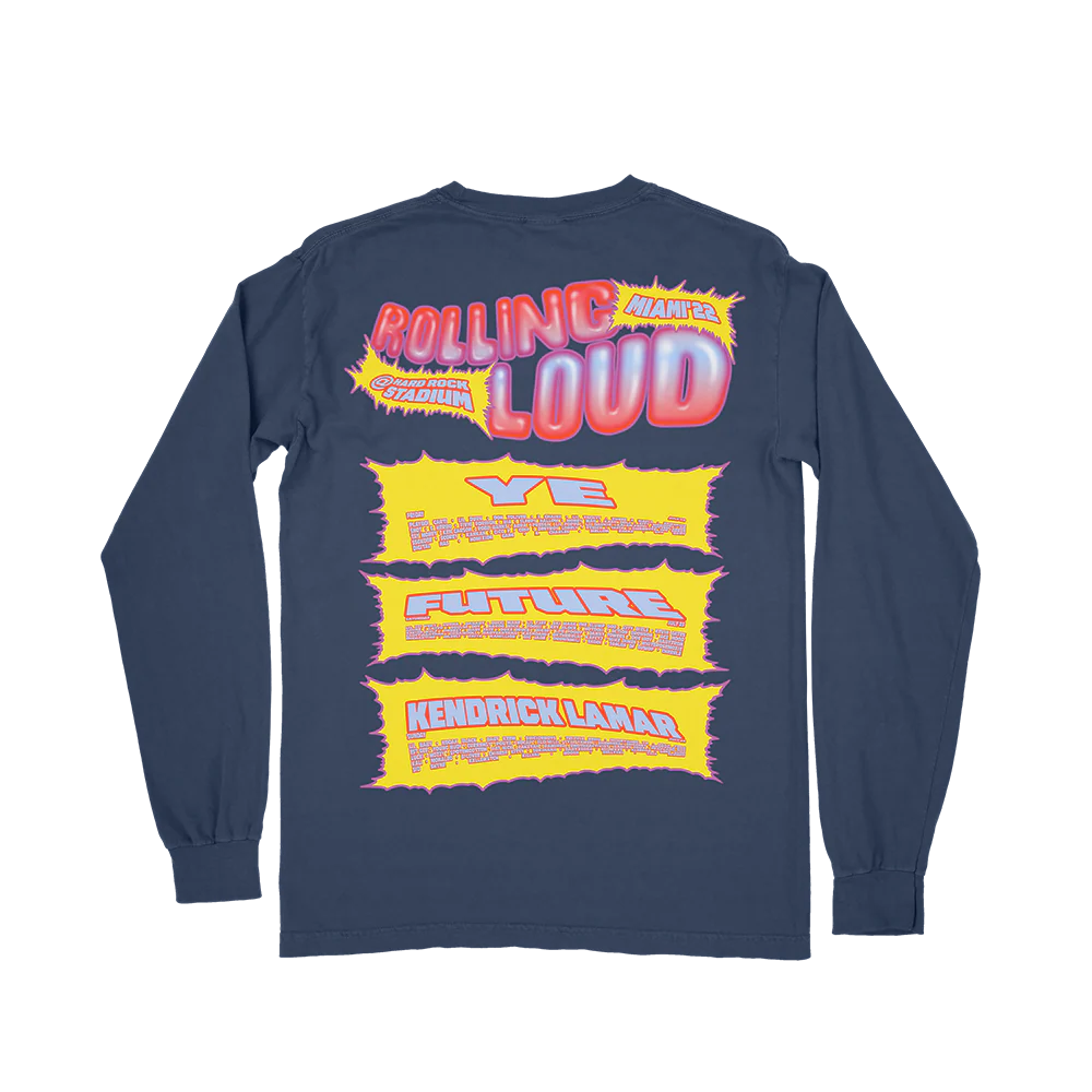 RL Word Of Mouth LS Tee Navy Miami 22' - Image 2