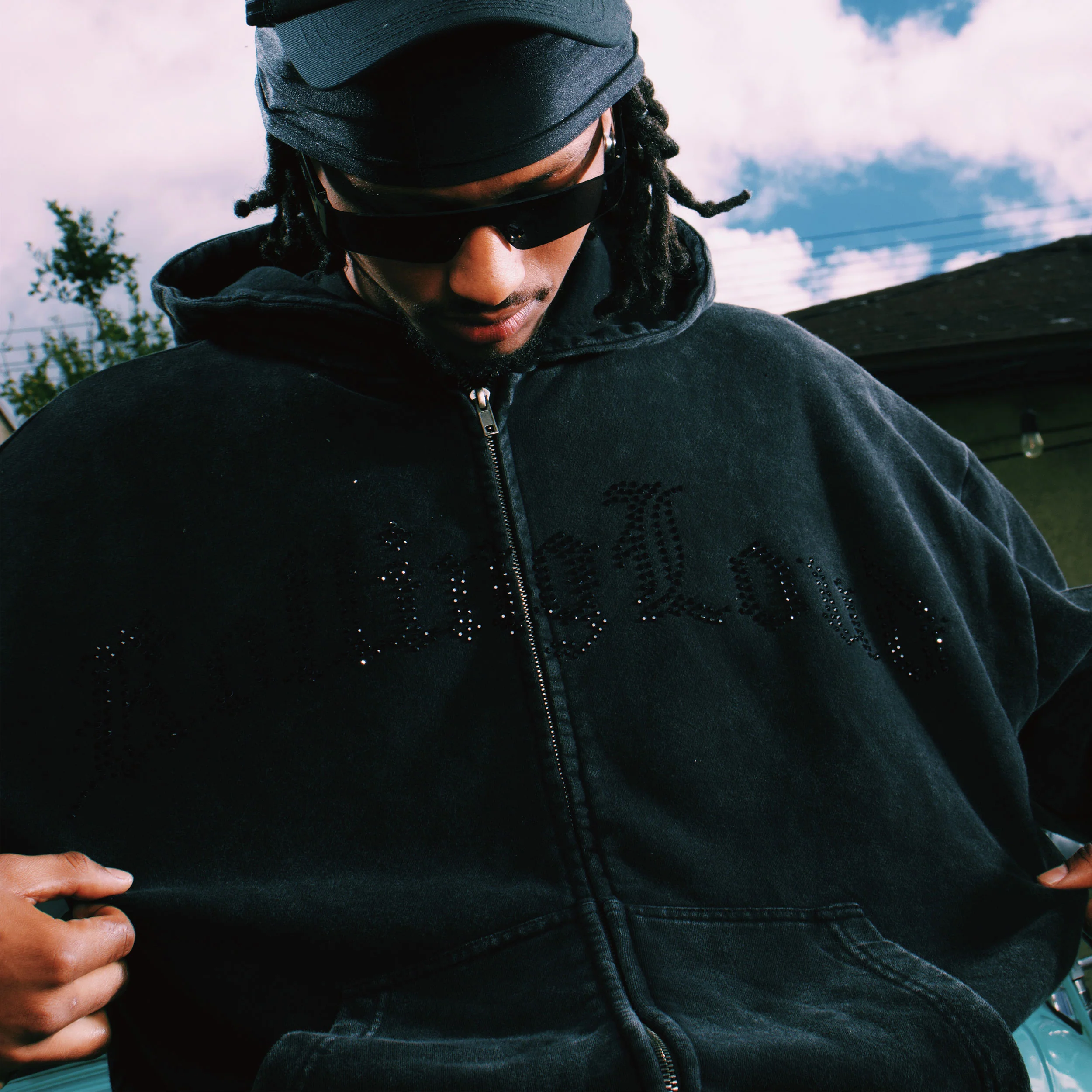 RL Worldwide Bling Black Zip Hoodie - Image 4