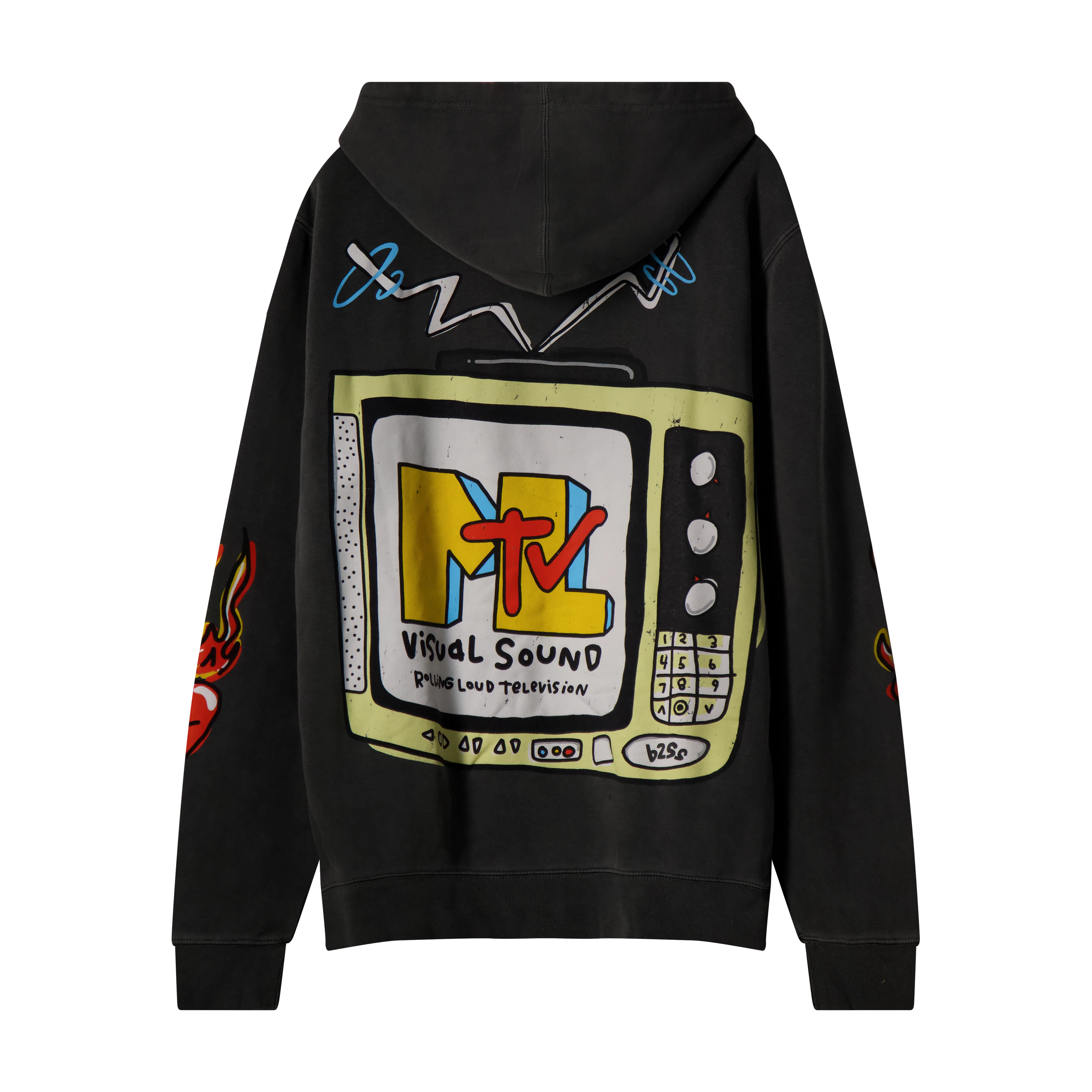 RL X B2SS I Want My RL Washed Black Hoodie - Image 2
