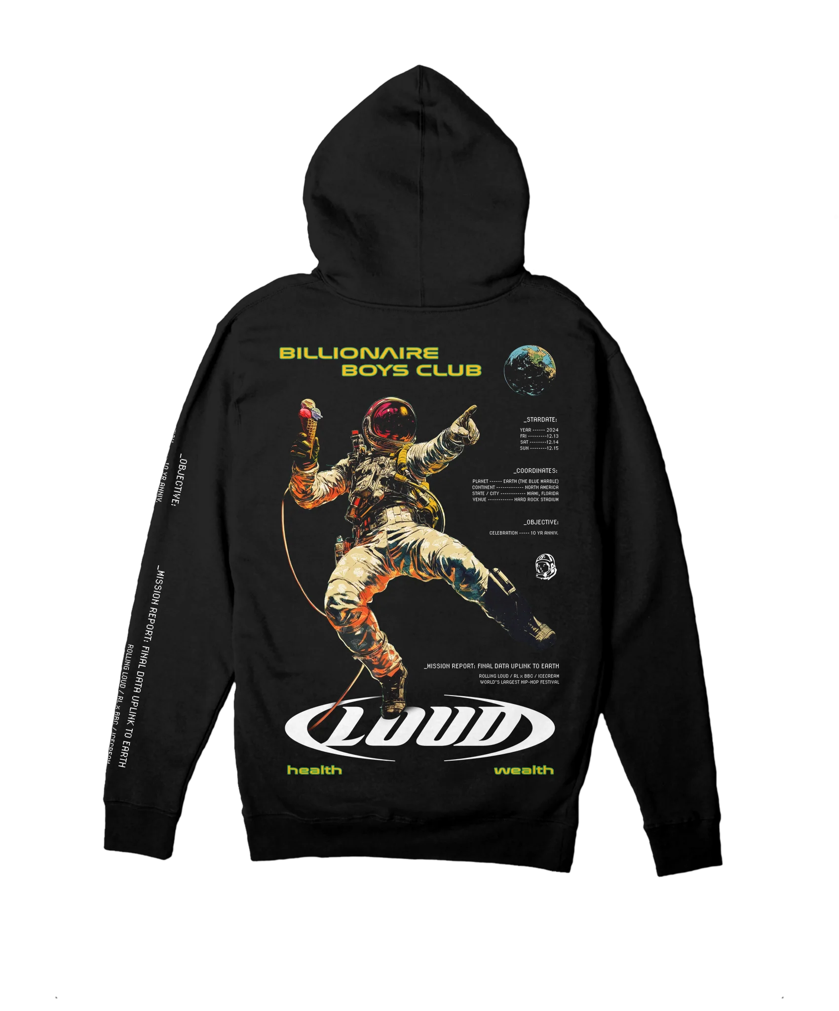 RL X BBC Mission Control Black Pullover Hoodie