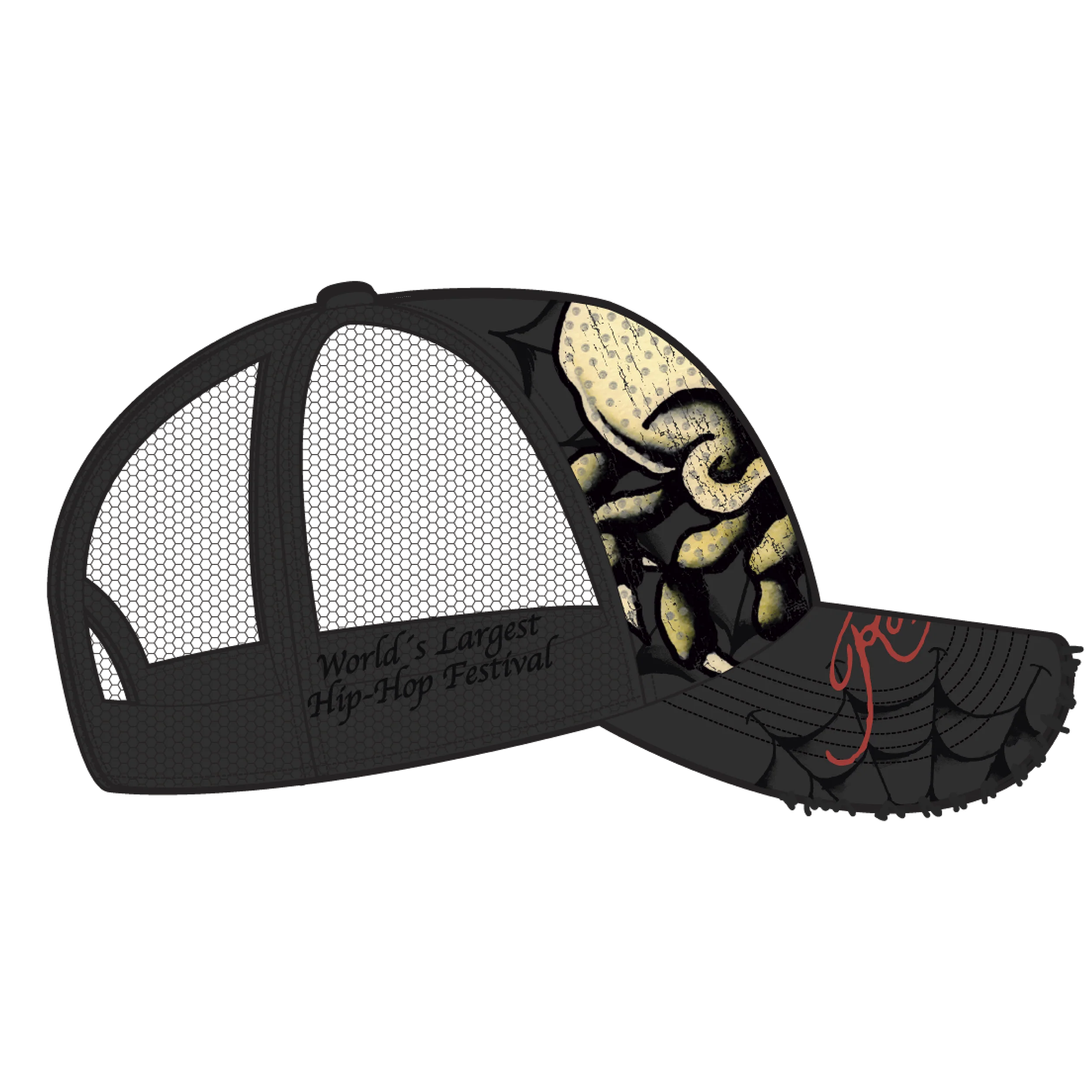 RL X ED HARDY SKULL TRUCKER HAT - Image 4